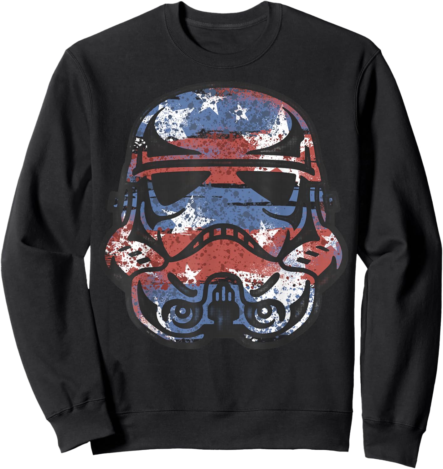Star Wars 4th Of July American Flag Stormtrooper Helmet Sweatshirt - Sweatshirt | Black