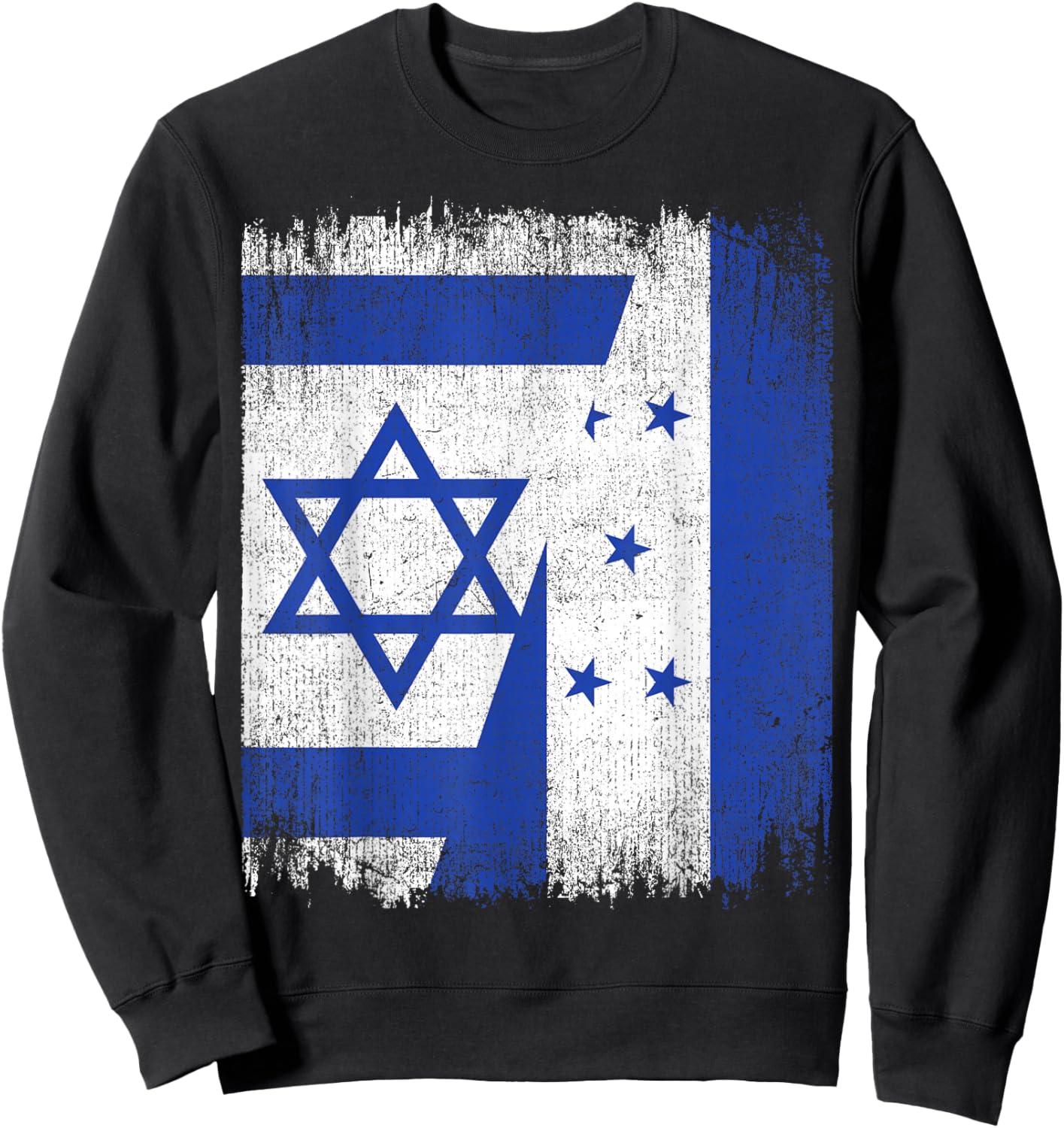Half Israel Honduras Split Flag Israelis Pride Roots Sweatshirt - Sweatshirt | Black