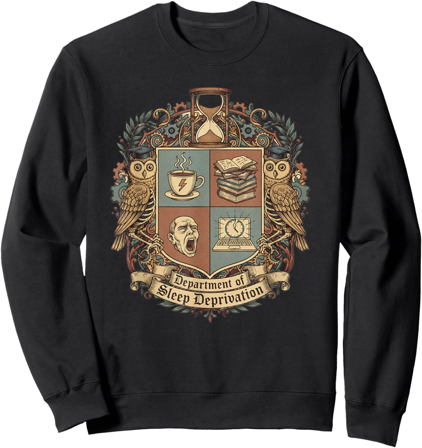 Funny Student Department of Sleep Deprivation Sweatshirt - Sweatshirt | Black