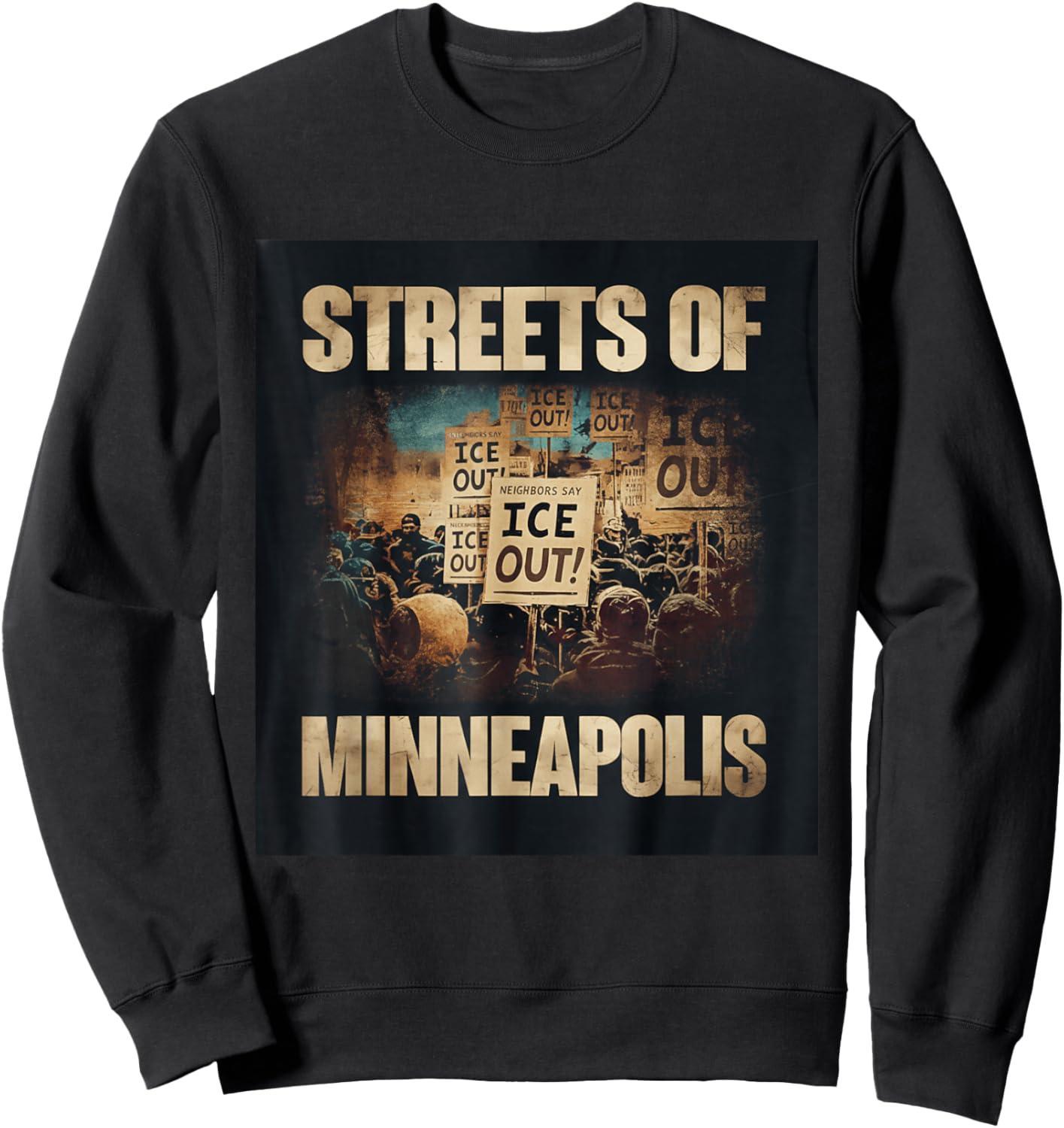 Streets of Minneapolis Sweatshirt - Sweatshirt | Black