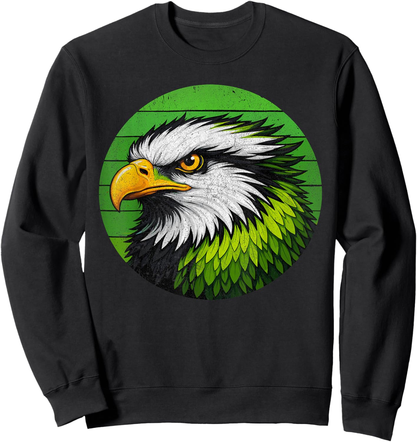 Retro Sea Hawk Men Women Kids Funny Sweatshirt - Sweatshirt | Black