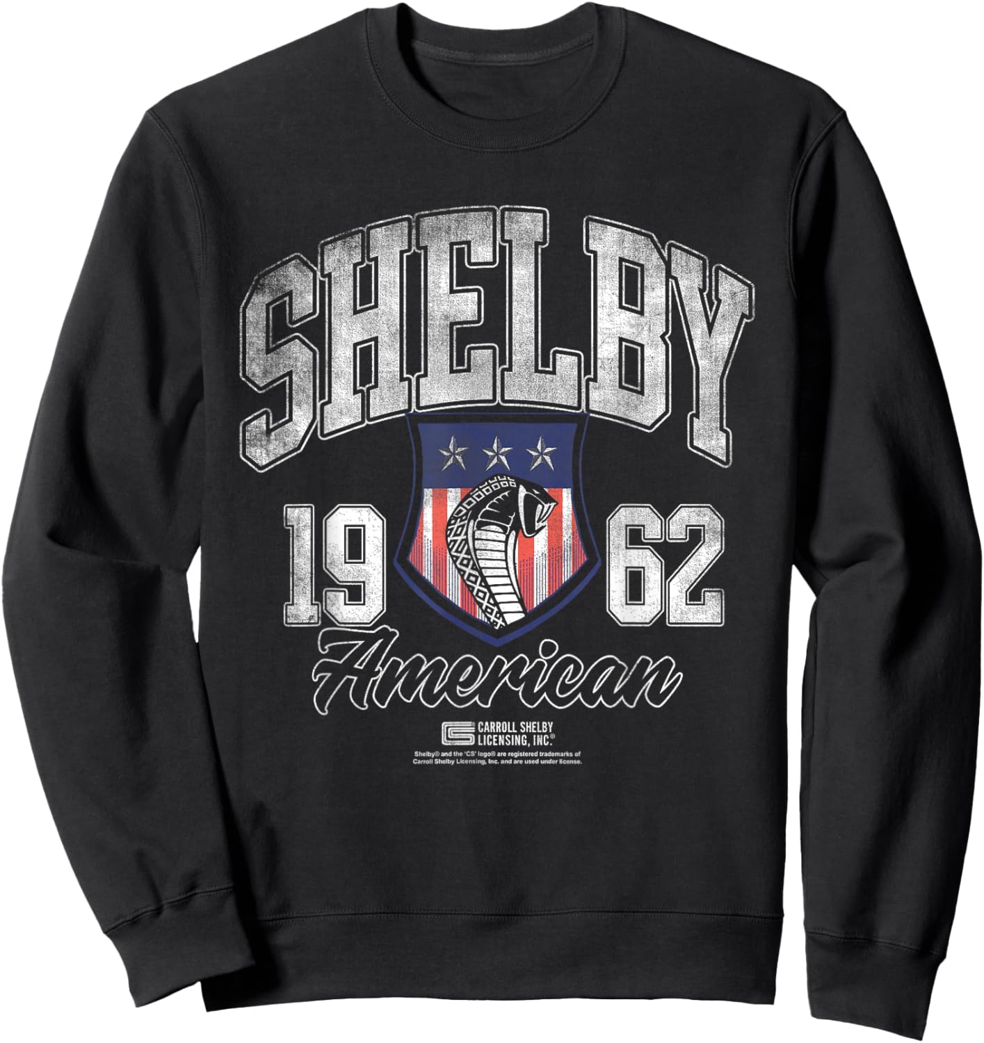 Carroll Shelby Snake American Shield Sweatshirt - Sweatshirt | Black