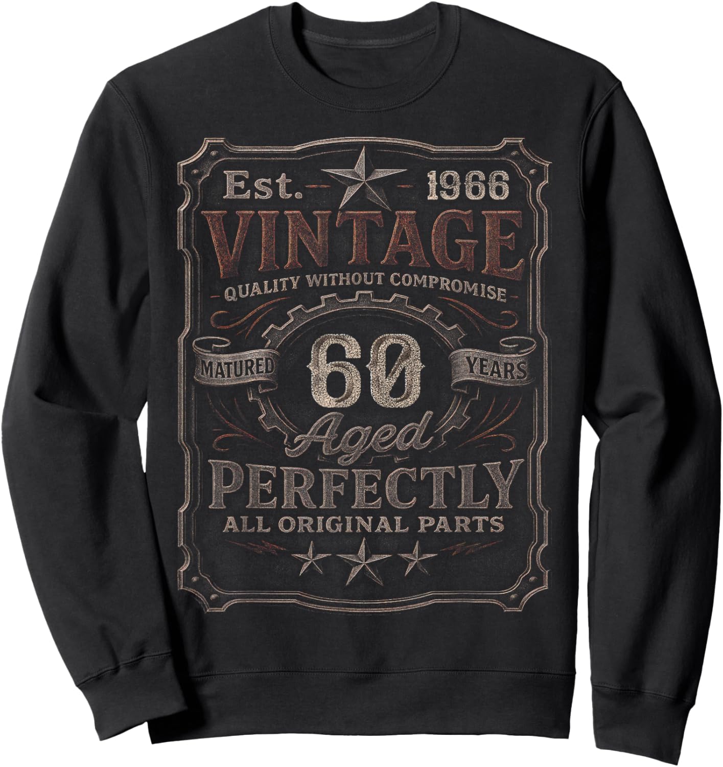 Vintage 1966 Limited Edition Shirt 60 Year Old 60th Birthday Sweatshirt - Sweatshirt | Black
