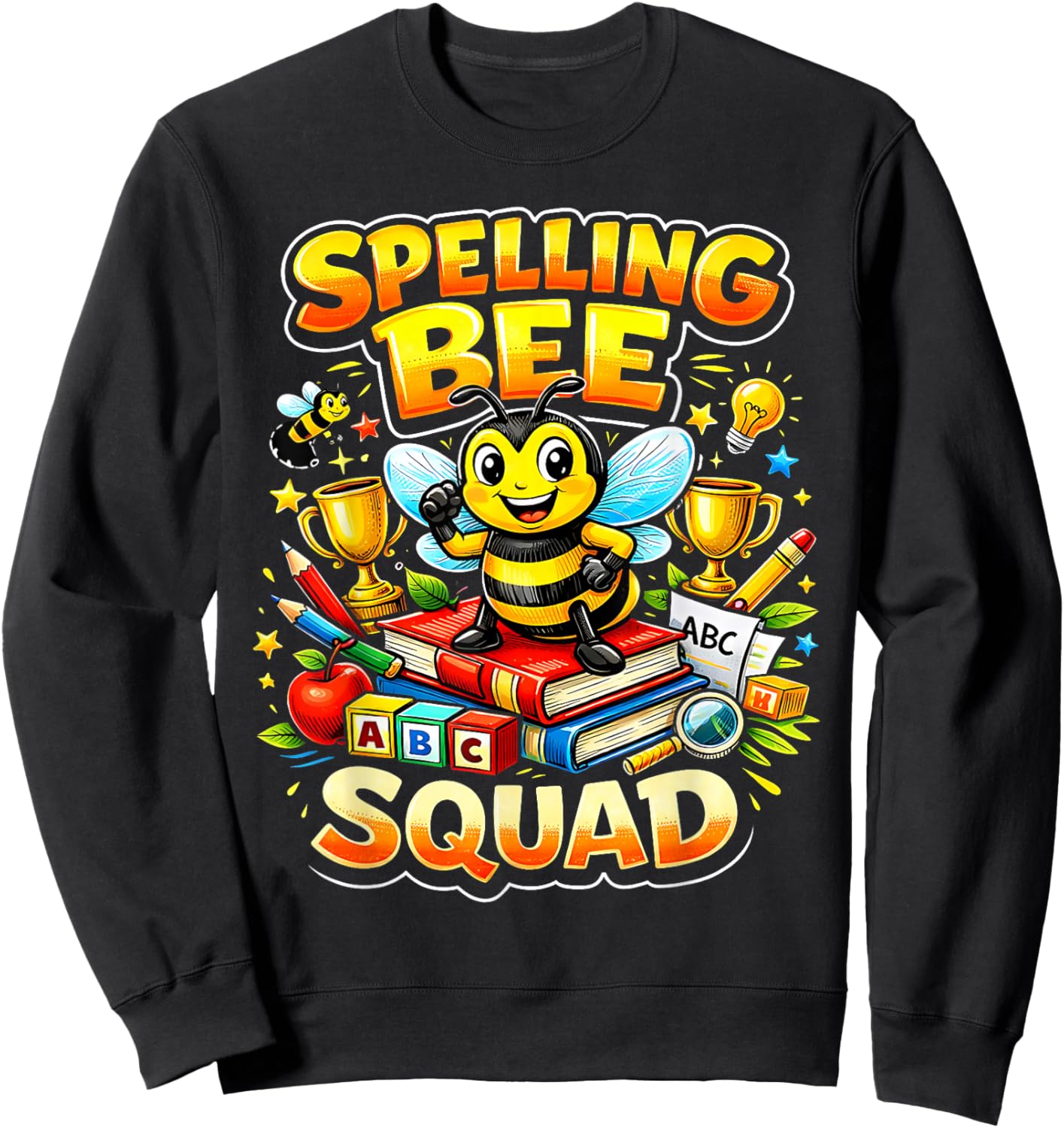 Spelling Bee Squad Cute Student Teacher Team Sweatshirt - Sweatshirt | Black
