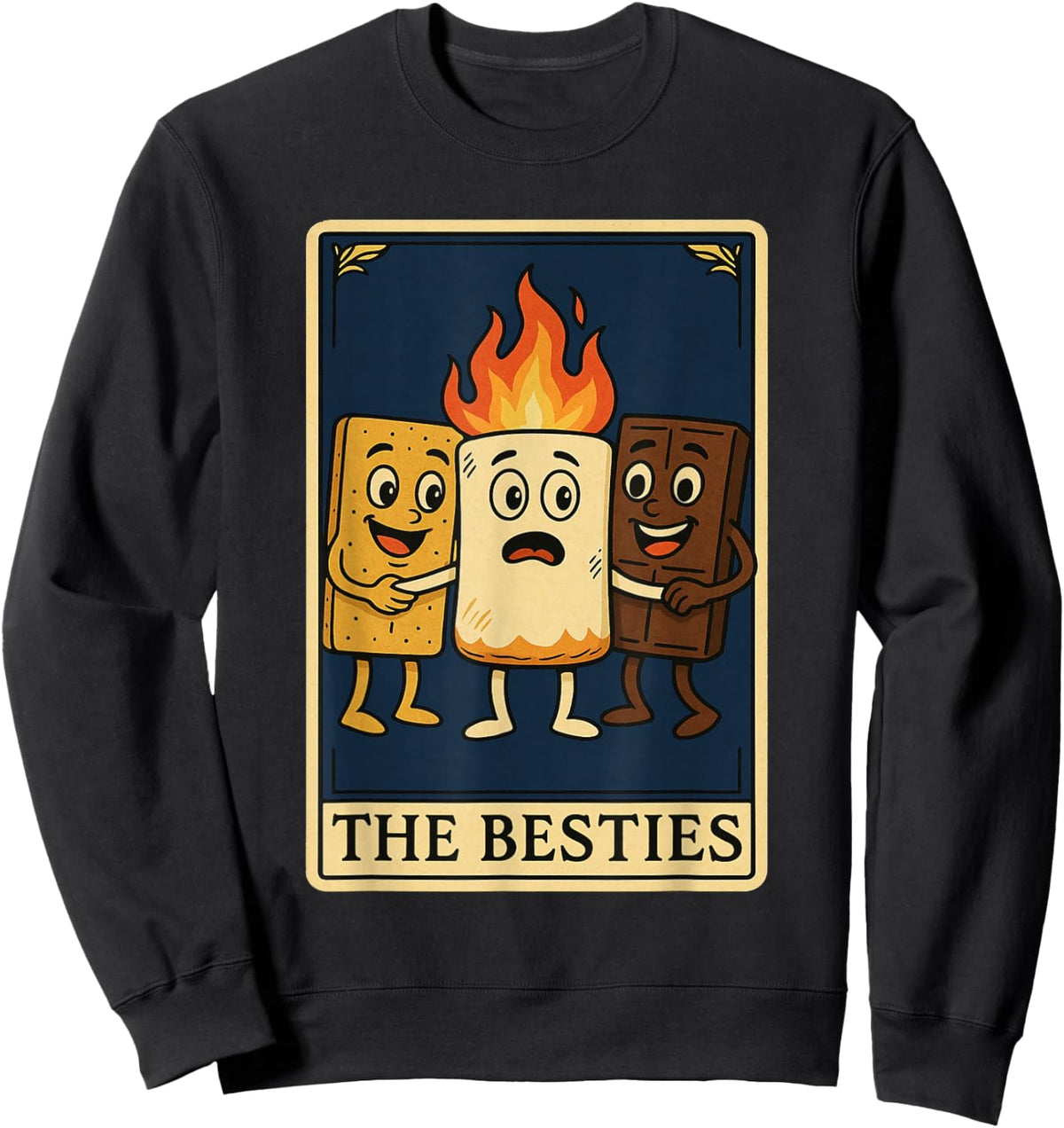 Funny Camping Shirt for Boys Men Women Smores Camper Sweatshirt - Sweatshirt | Black