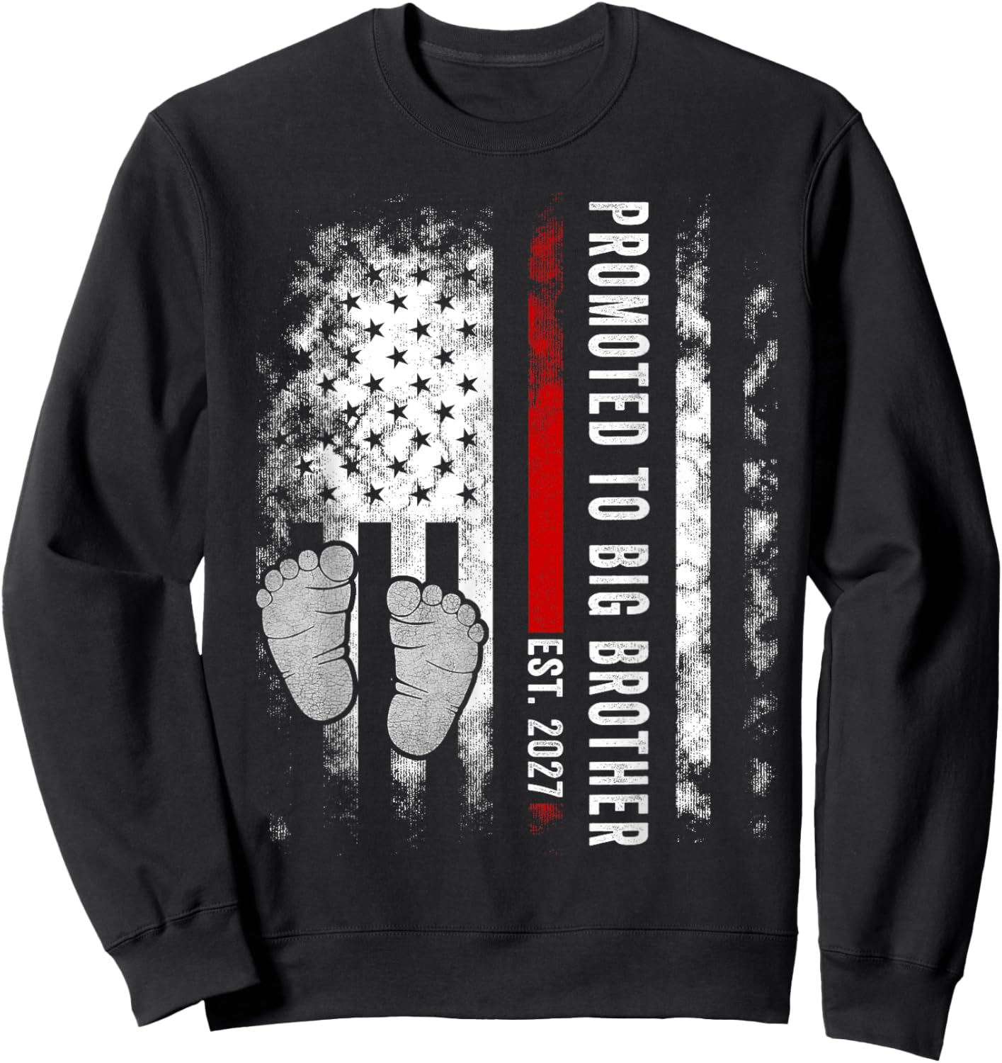Promoted to Big Brother 2027 for Kids Toddler Sweatshirt - Sweatshirt | Black