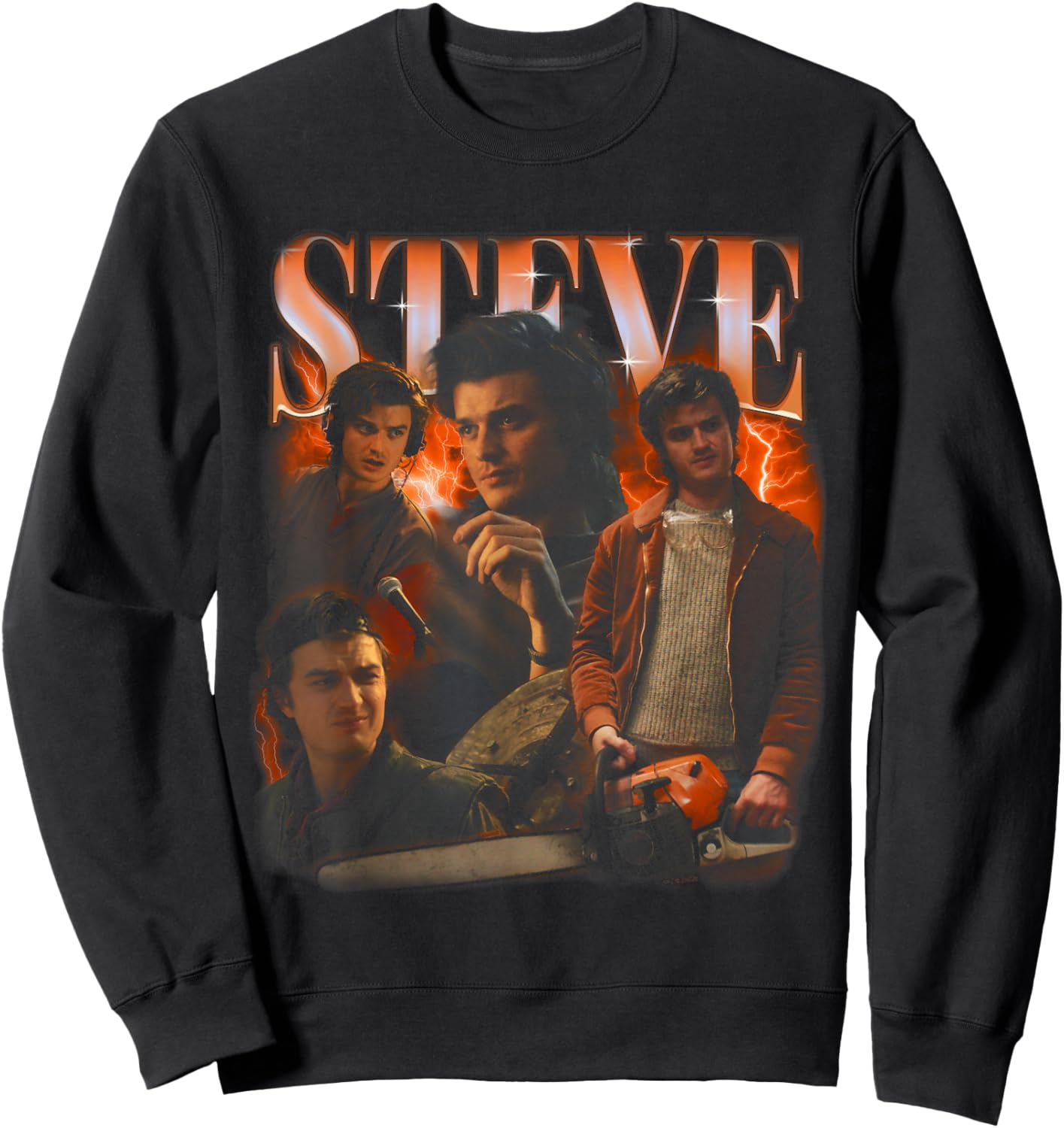 Stranger Things Steve Heartthrob Officially Licensed Sweatshirt - Sweatshirt | Black