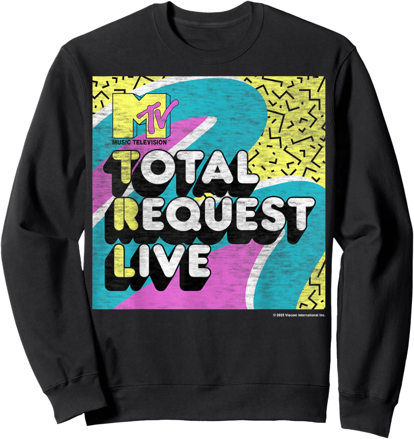MTV Total Request Live TRL 90s Memphis Style Sweatshirt - Sweatshirt | Black
