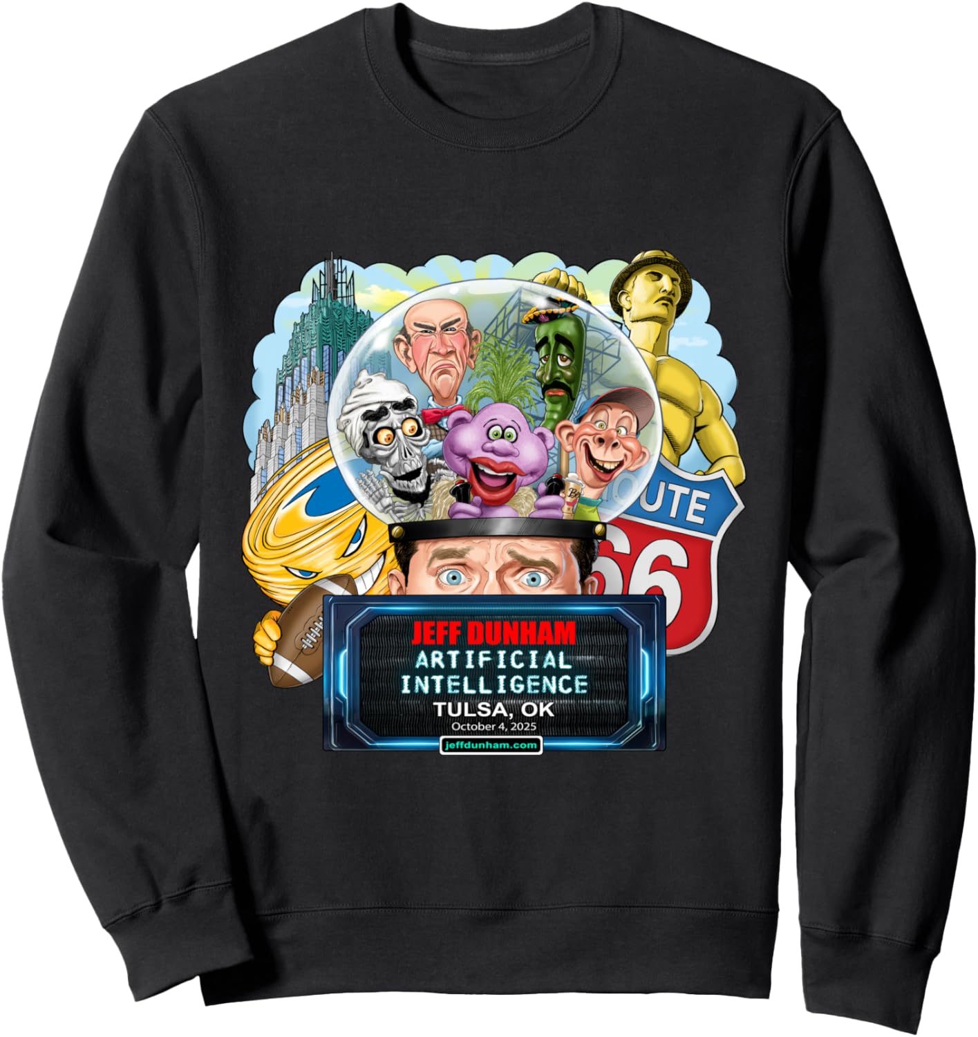 Jeff Dunham Tulsa, OK (2025) Sweatshirt - Sweatshirt | Black