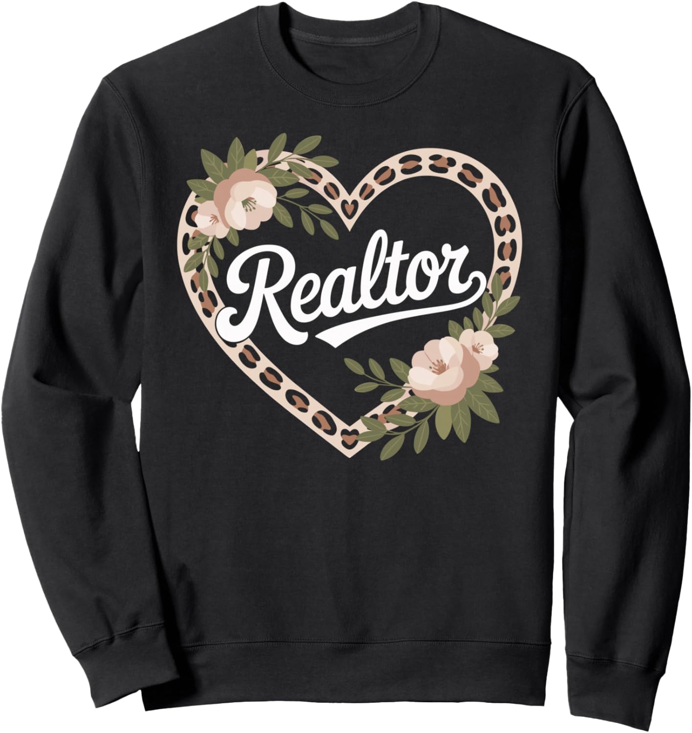 Realtor Heart Sweatshirt - Sweatshirt | Black