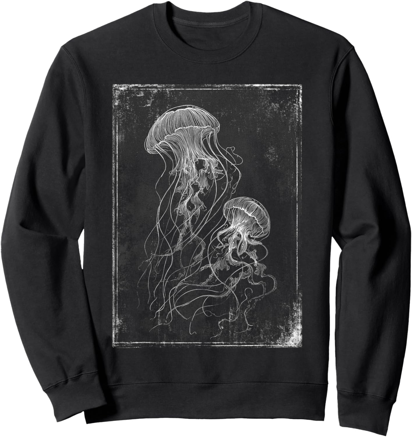 Gothic Jellyfish Sea Ocean Alt Grunge Goth Y2K Alternative Sweatshirt - Sweatshirt | Black
