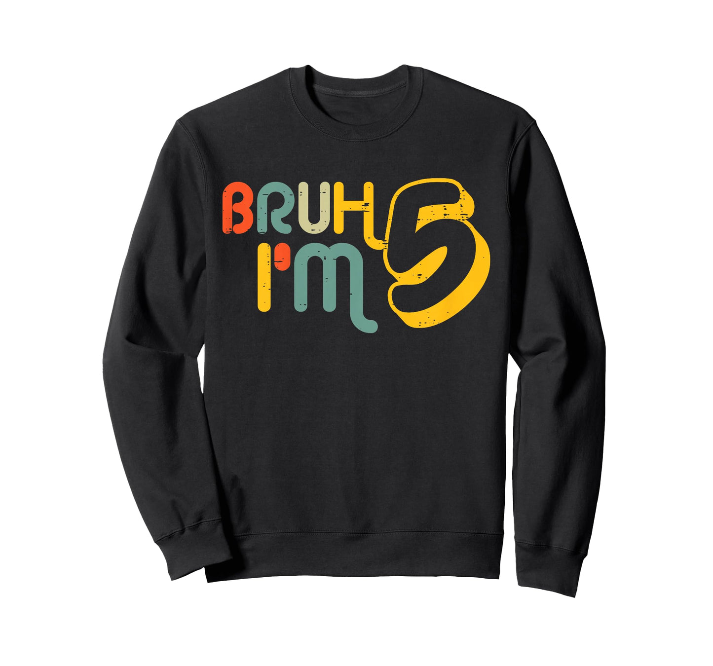 Kids 5th Birthday Bruh Im 5 Year Old Bday Meme Boys Girls Kids T-Shirt