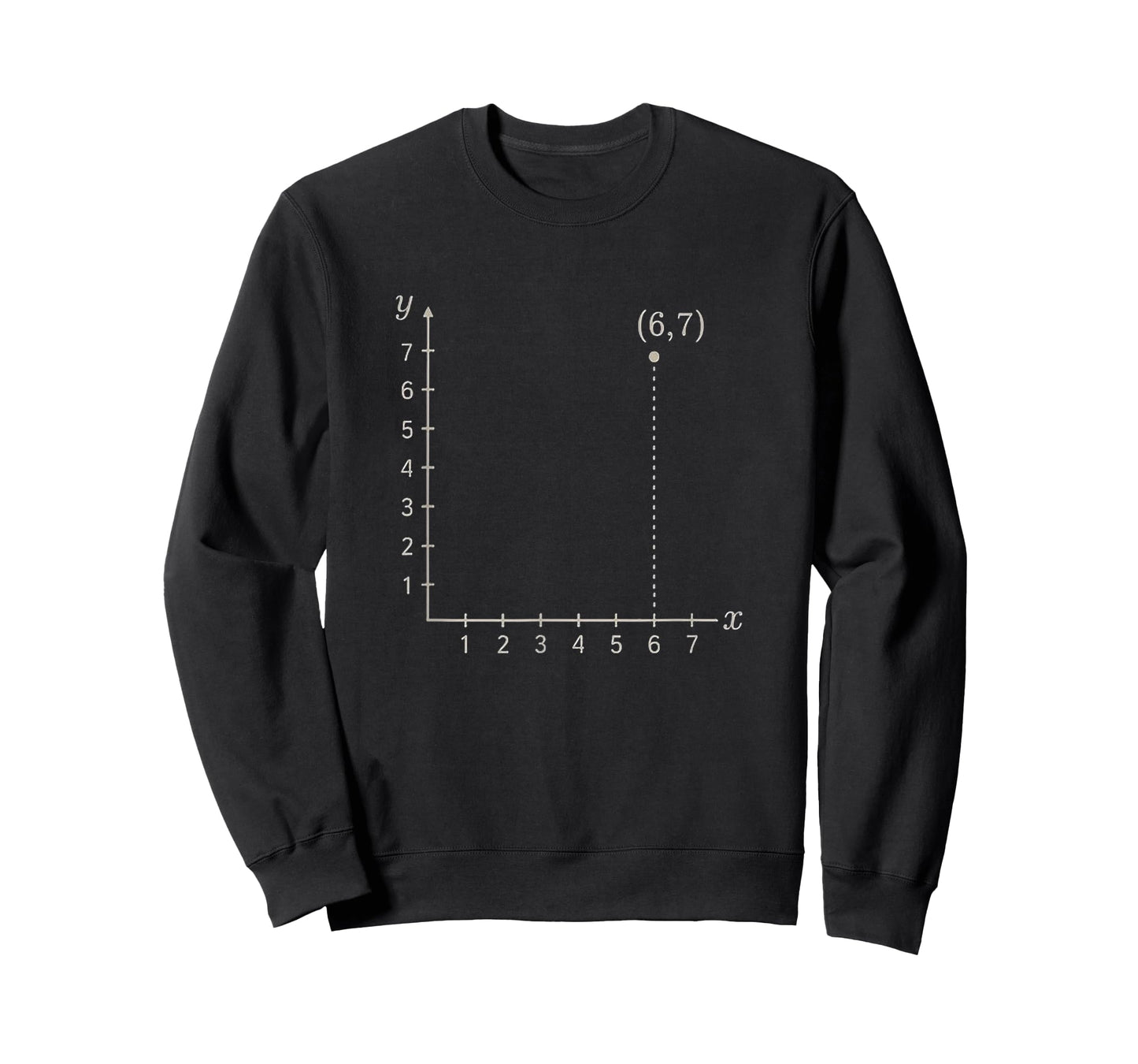 Six Seven 6 7 Coordinate Grid Plot Graph Plane Meme Design T-Shirt