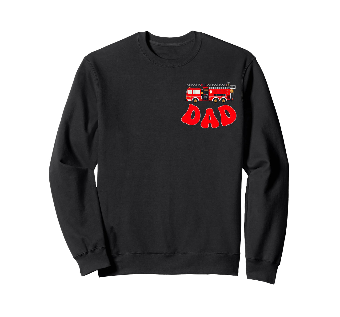 Dad Birthday Boy Fire Truck Firefighter First Birthday Dada T-Shirt