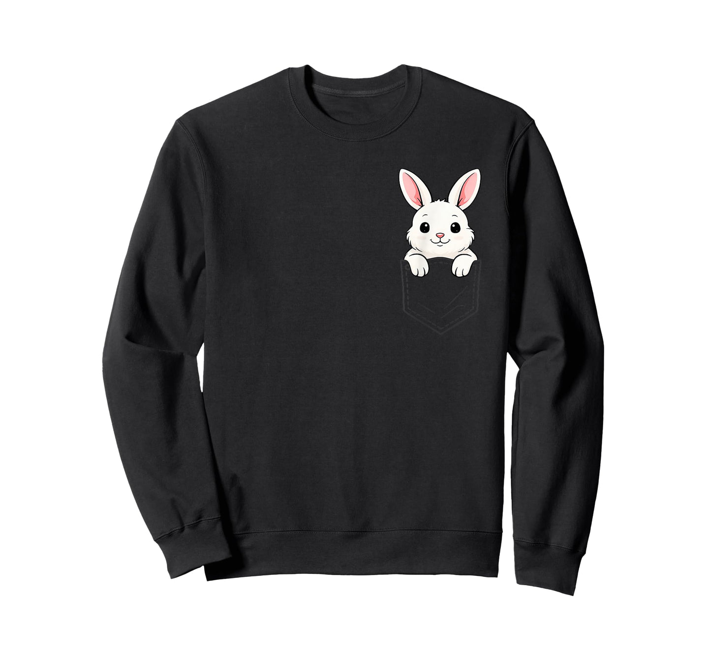Funny Rabbit Peeking in Pocket Bunny Easter Men Women Kids T-Shirt