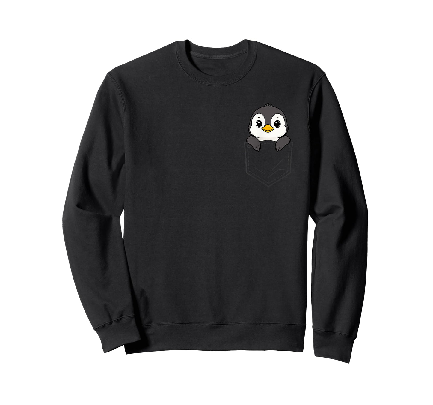 Funny Penguin Peeking in Pocket Animal Lover Men Women Kids T-Shirt