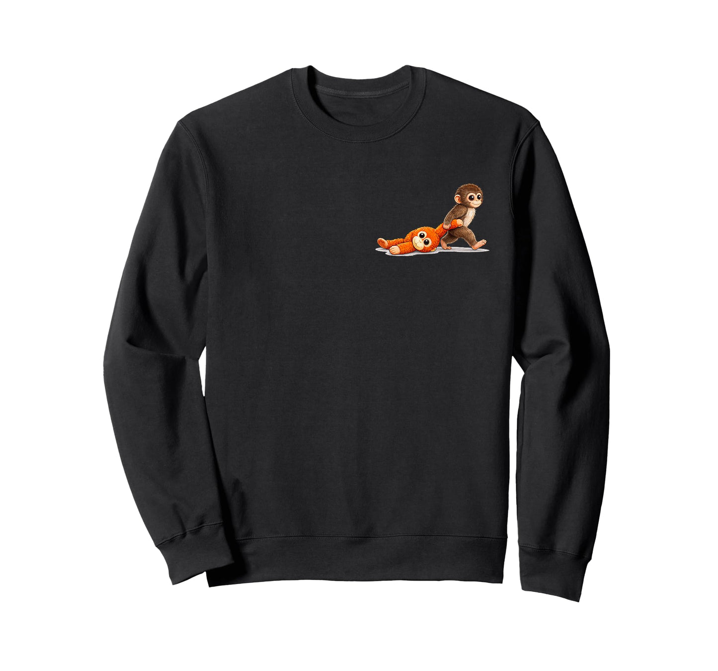 Retro Cute Monkey Punch Team Punch Back & Front (2 Side) T-Shirt