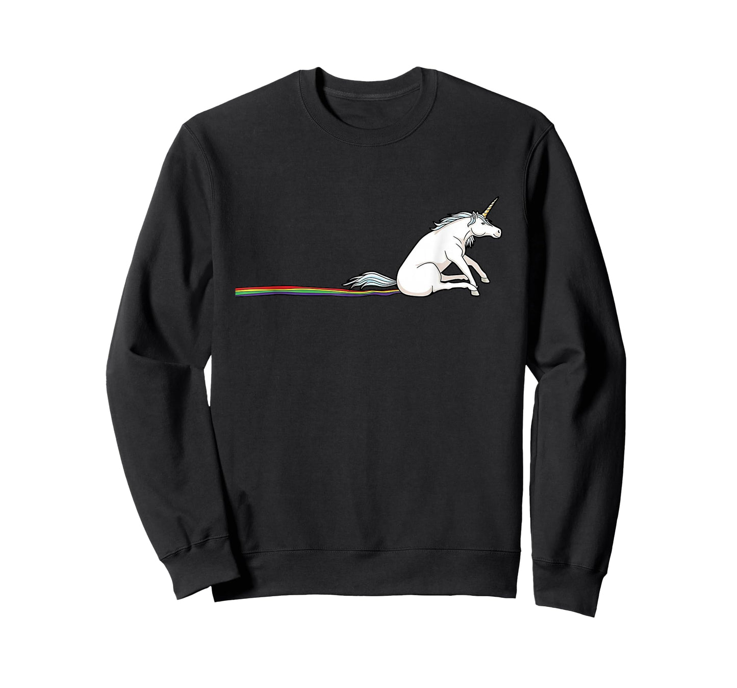 Funny Unicorn Dragging Butt Rainbow Silly Humor T-Shirt
