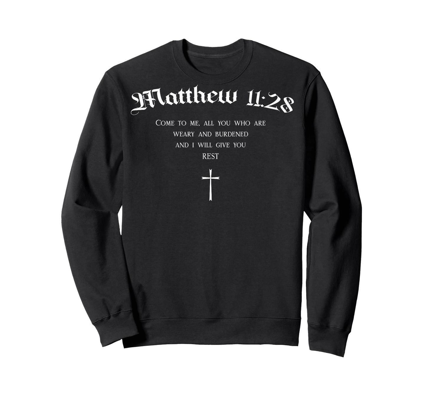 Matthew 11:28 Christian Bible Verse Scripture Back Design T-Shirt