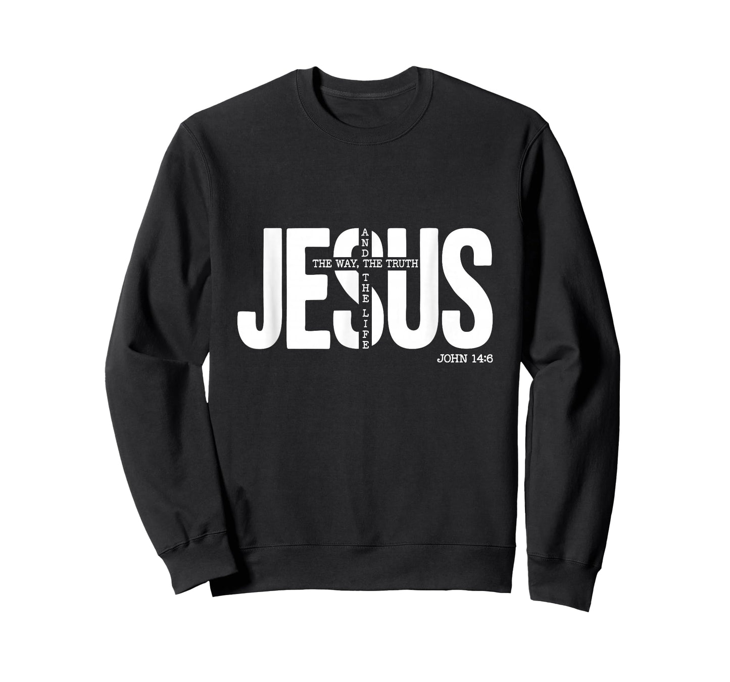 Jesus The Way Truth Life Cross Christian Religious T-Shirt