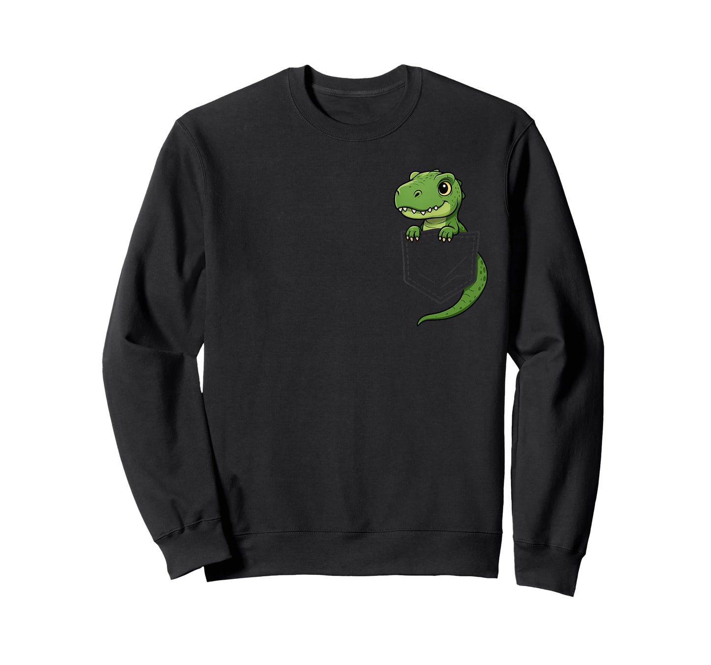 Funny Dinosaur Peeking in Pocket Dino Lover Men Women Kids T-Shirt