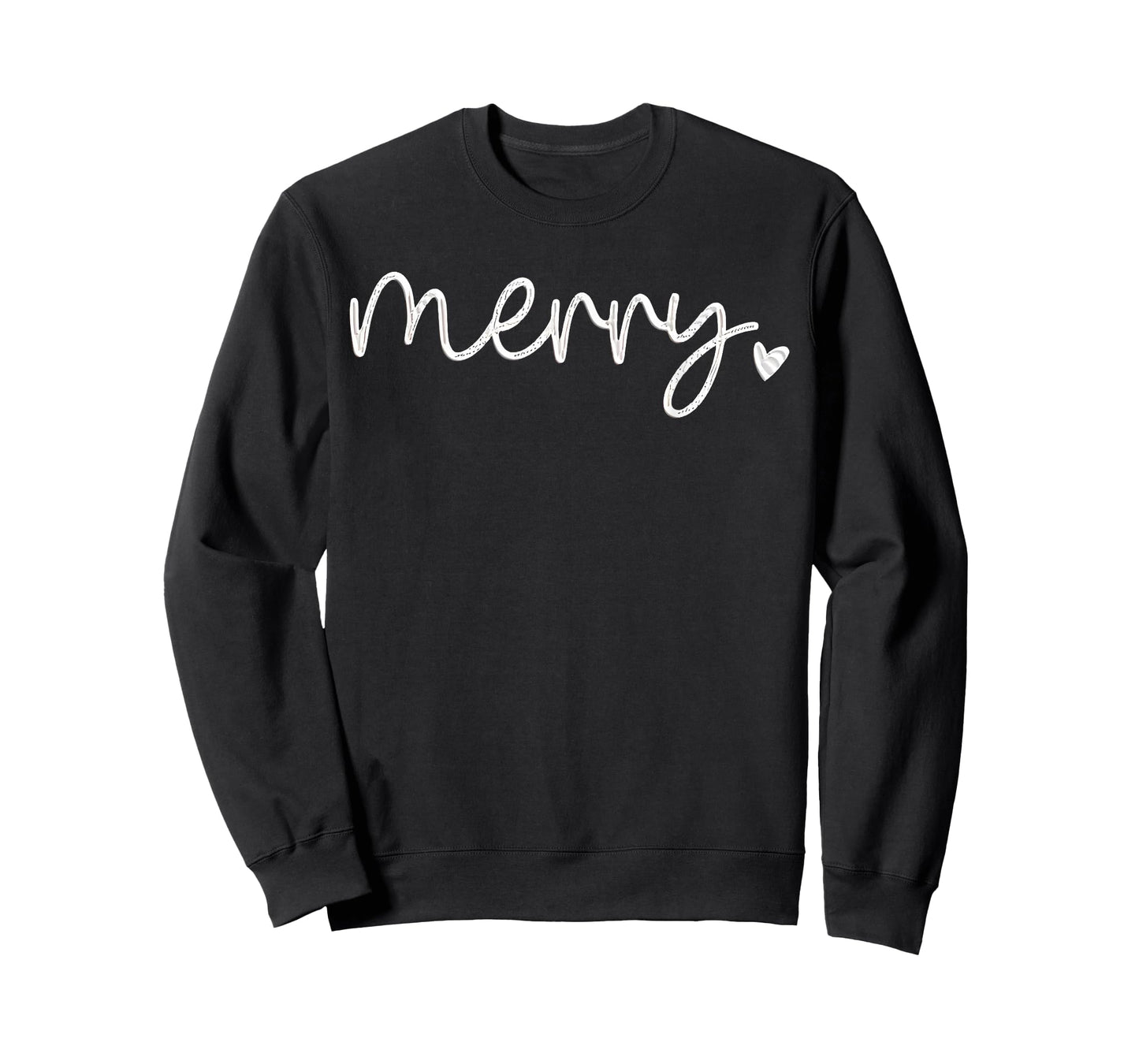 Merry Christmas Minimal Script Font Xmas Holiday Pajamas T-Shirt