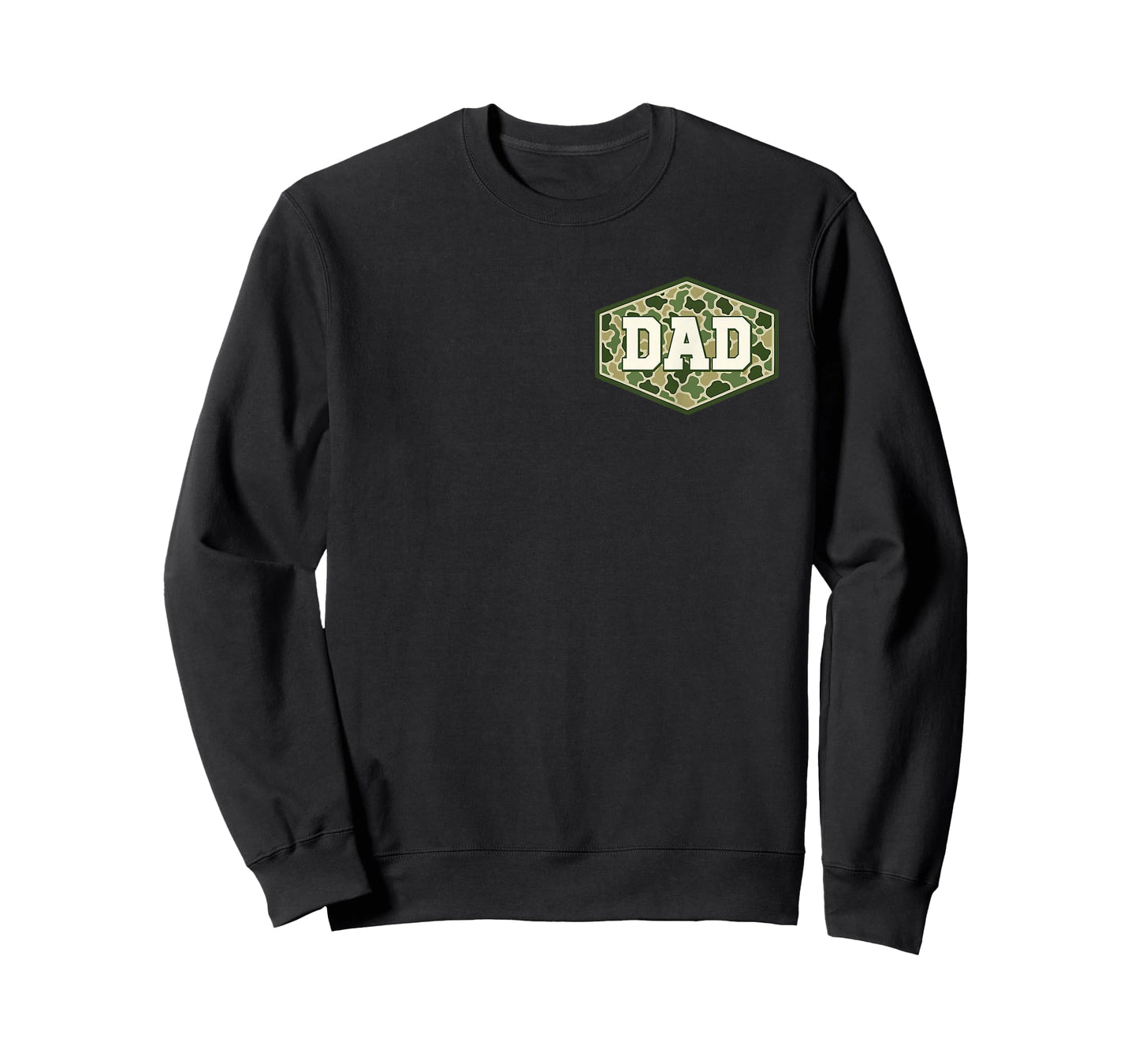 Old School Camo Dad Pocket Camouflage Dad Fathers 2 Sided T-Shirt