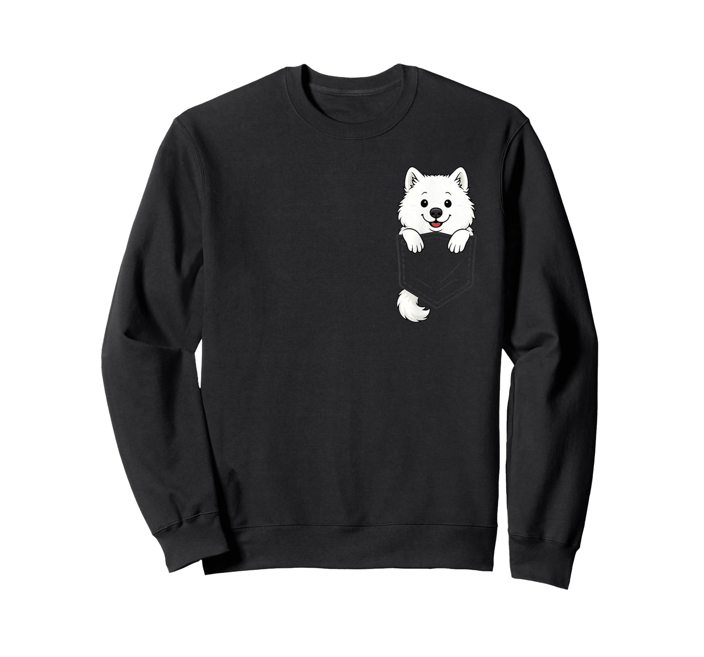 Funny Samoyed Peeking in Pocket Dog Puppy Pet Animal Lover T-Shirt