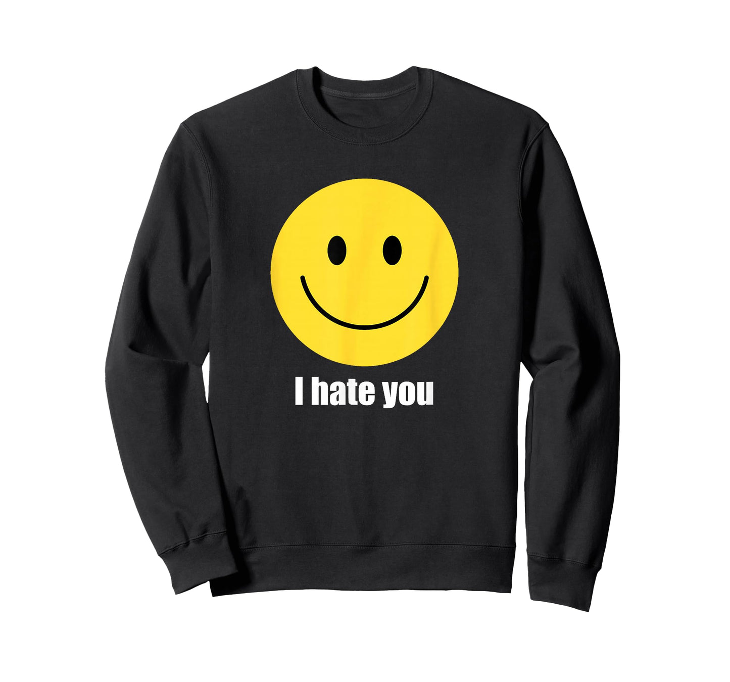 I Hate You, Yellow Happy Smile Face Emoticon Funny T-Shirt