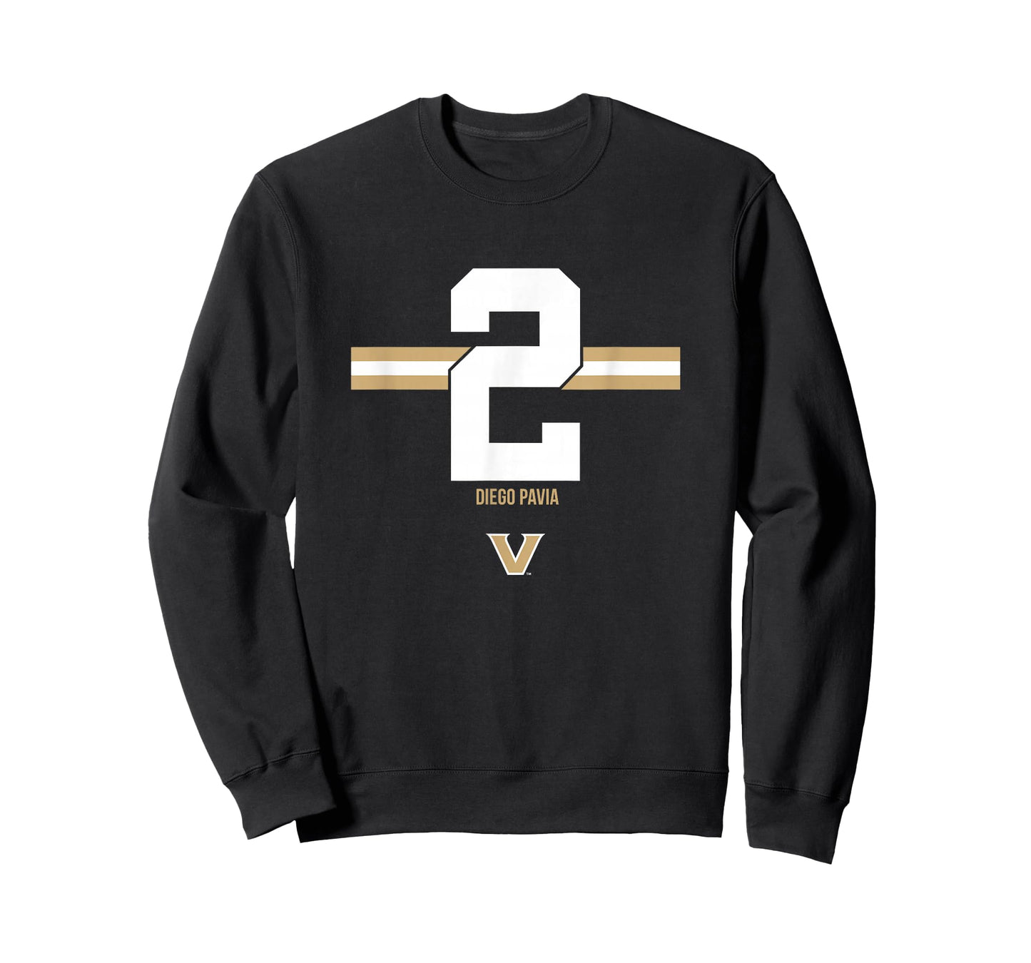 Vanderbilt Football: Diego Pavia 2 Stripe T-Shirt