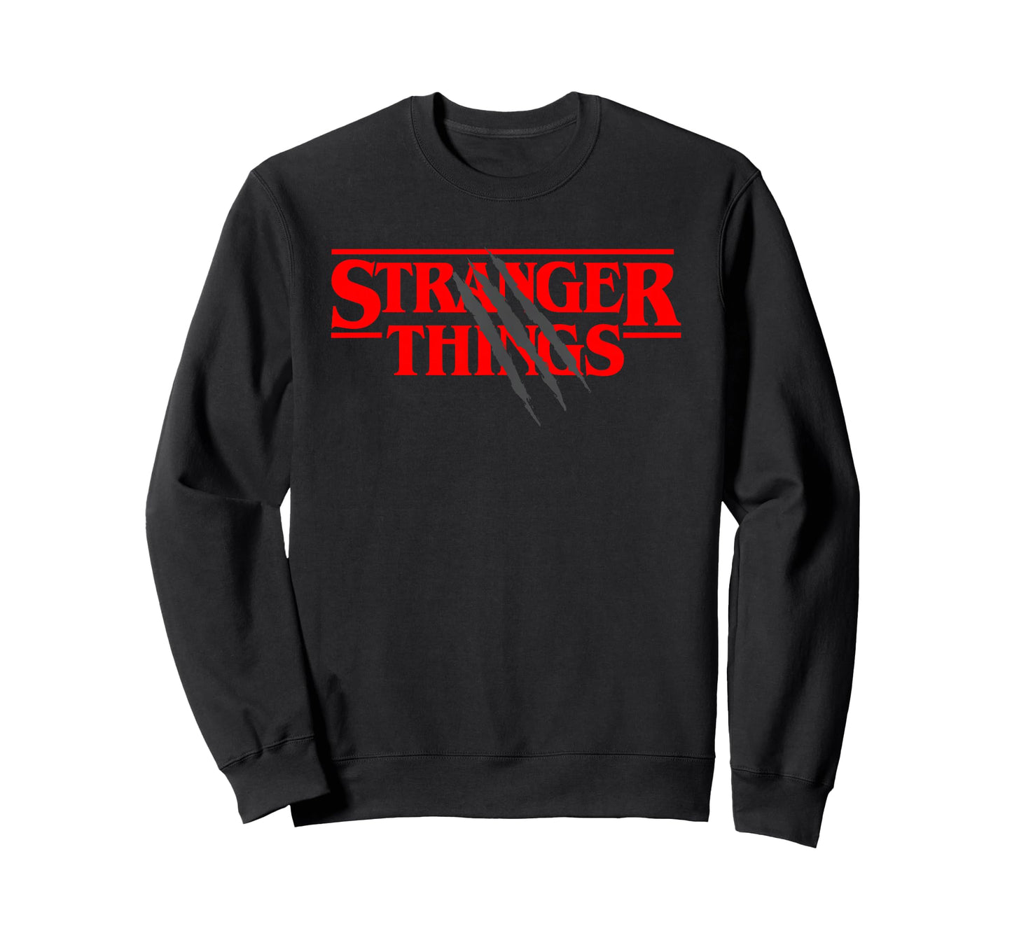 Stranger Things Logo with Claw Marks Horror T-Shirt
