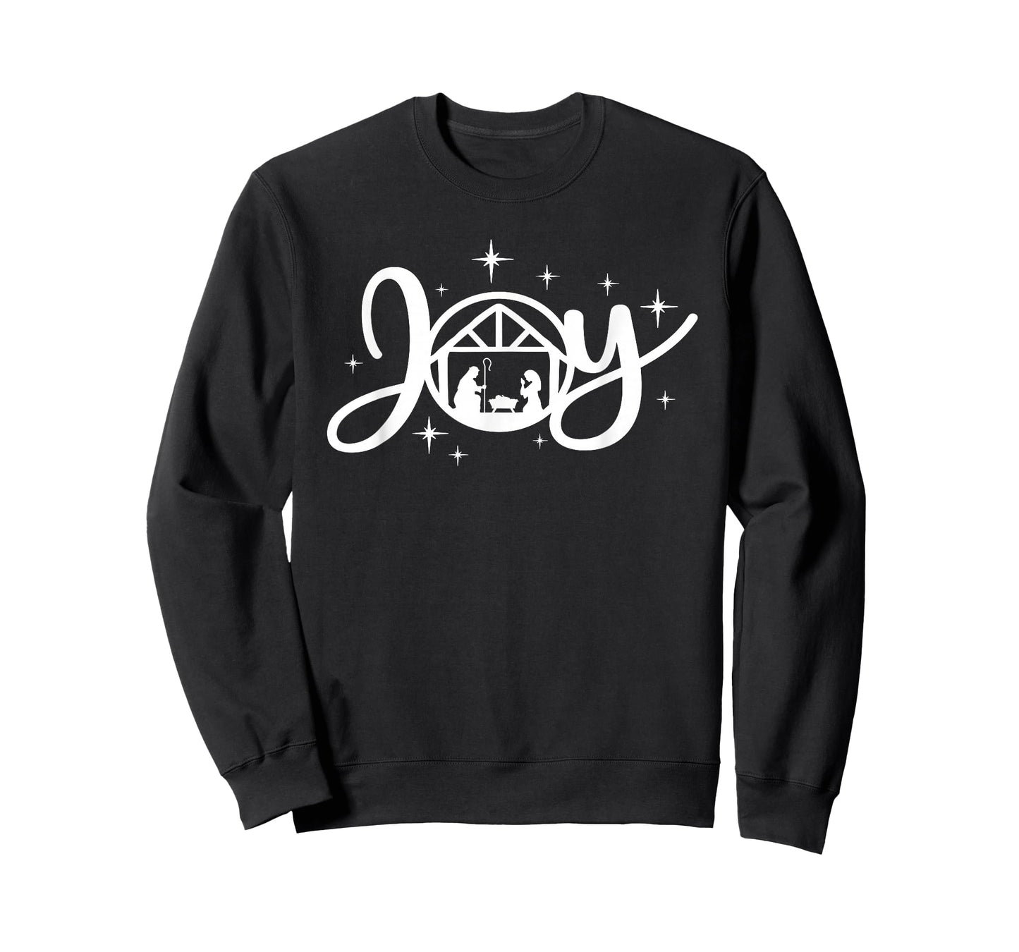 Christian Christmas Joy Jesus Nativity Scene Faith Family T-Shirt