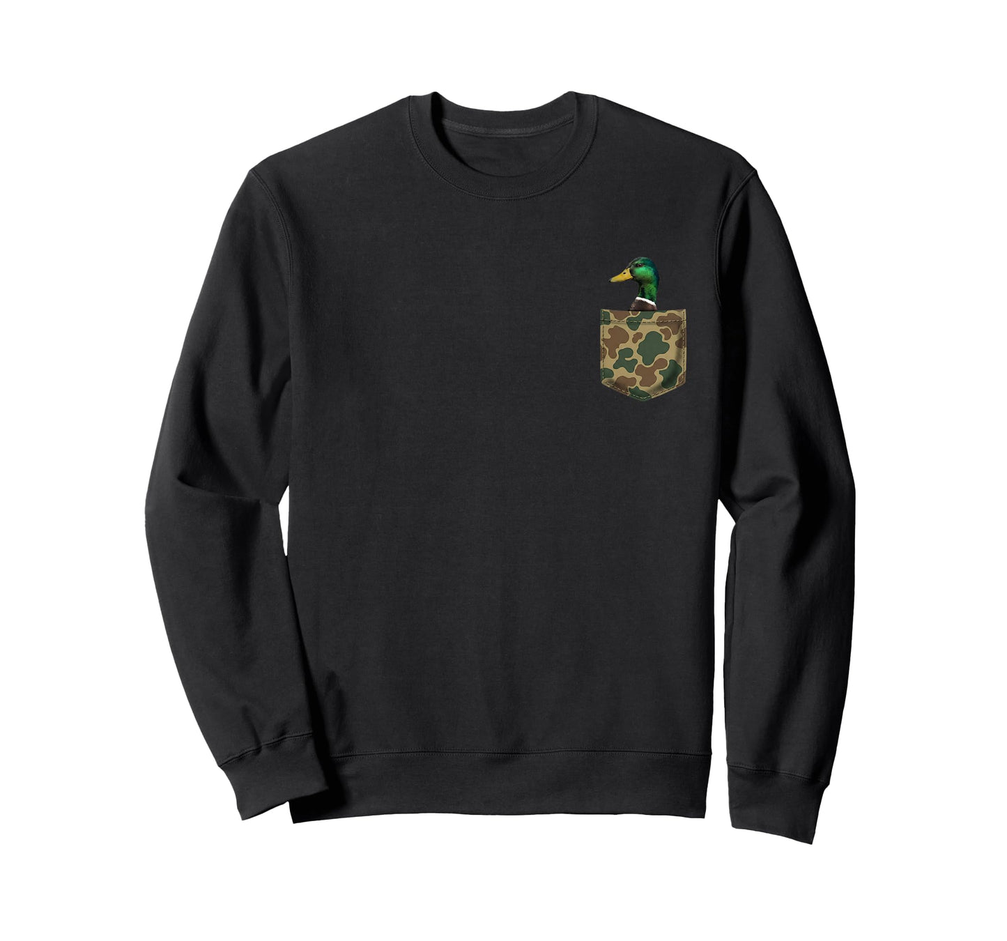 Vintage Mallard Duck Hunting Men School Camo Pocket Gifts T-Shirt