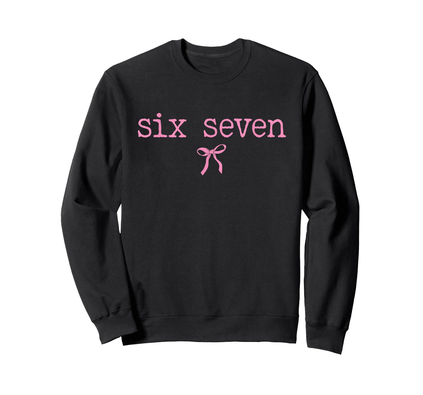 Funny Six Seven 6 7 Meme Retro Pink Conquette Bow T-Shirt