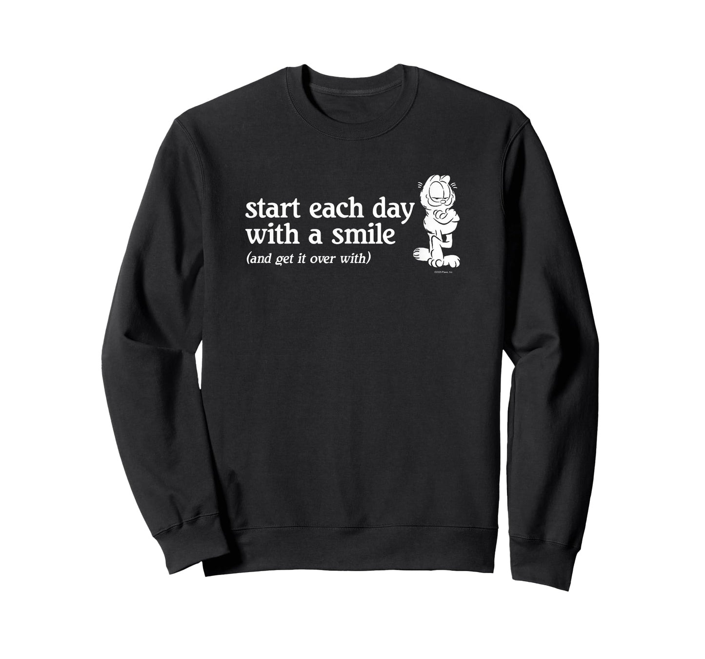 Garfield Start Each Day with a Smile Funny Cartoon Cat T-Shirt