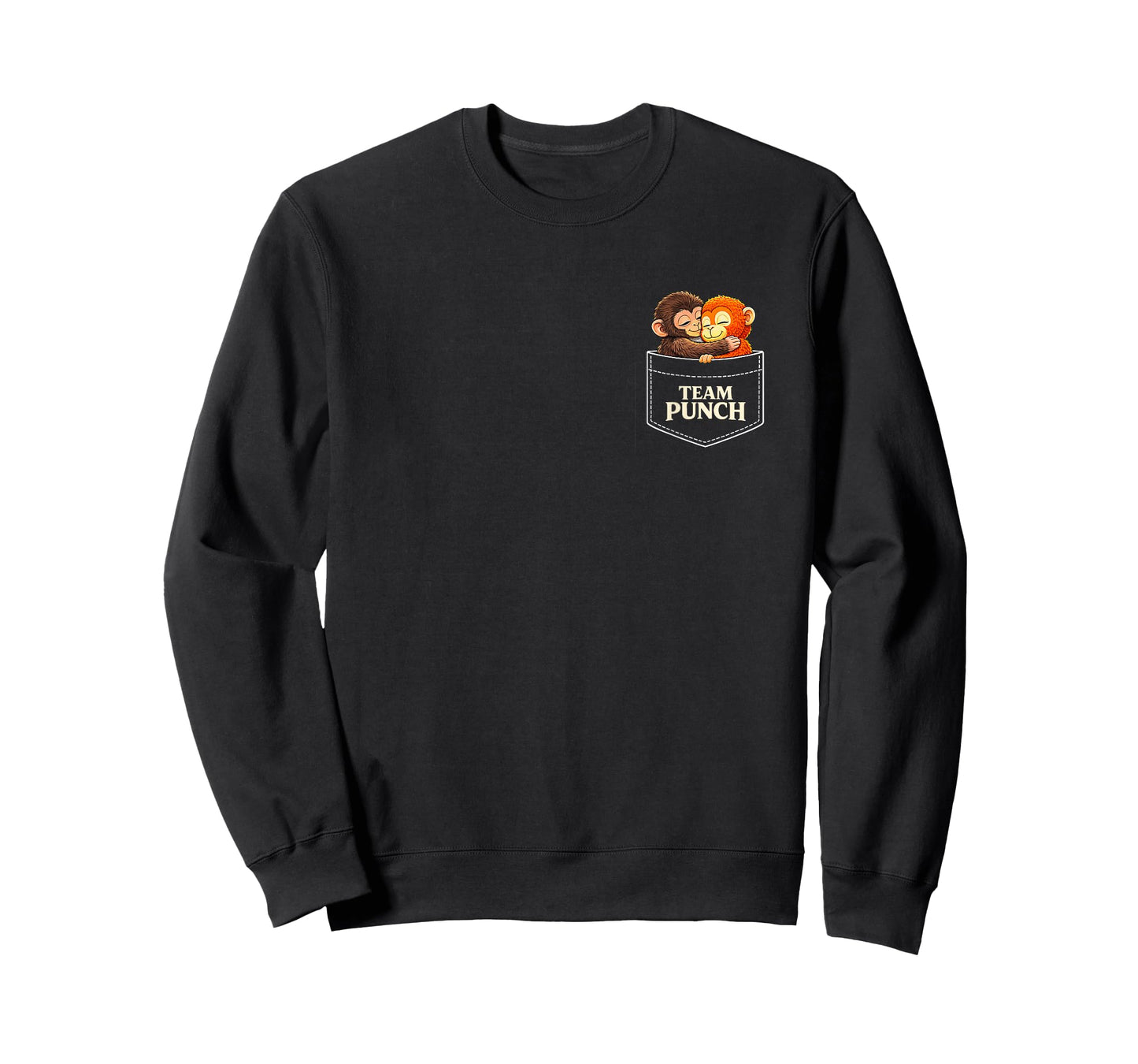 Retro Cute Monkey Punch Team Punch in Pocket T-Shirt