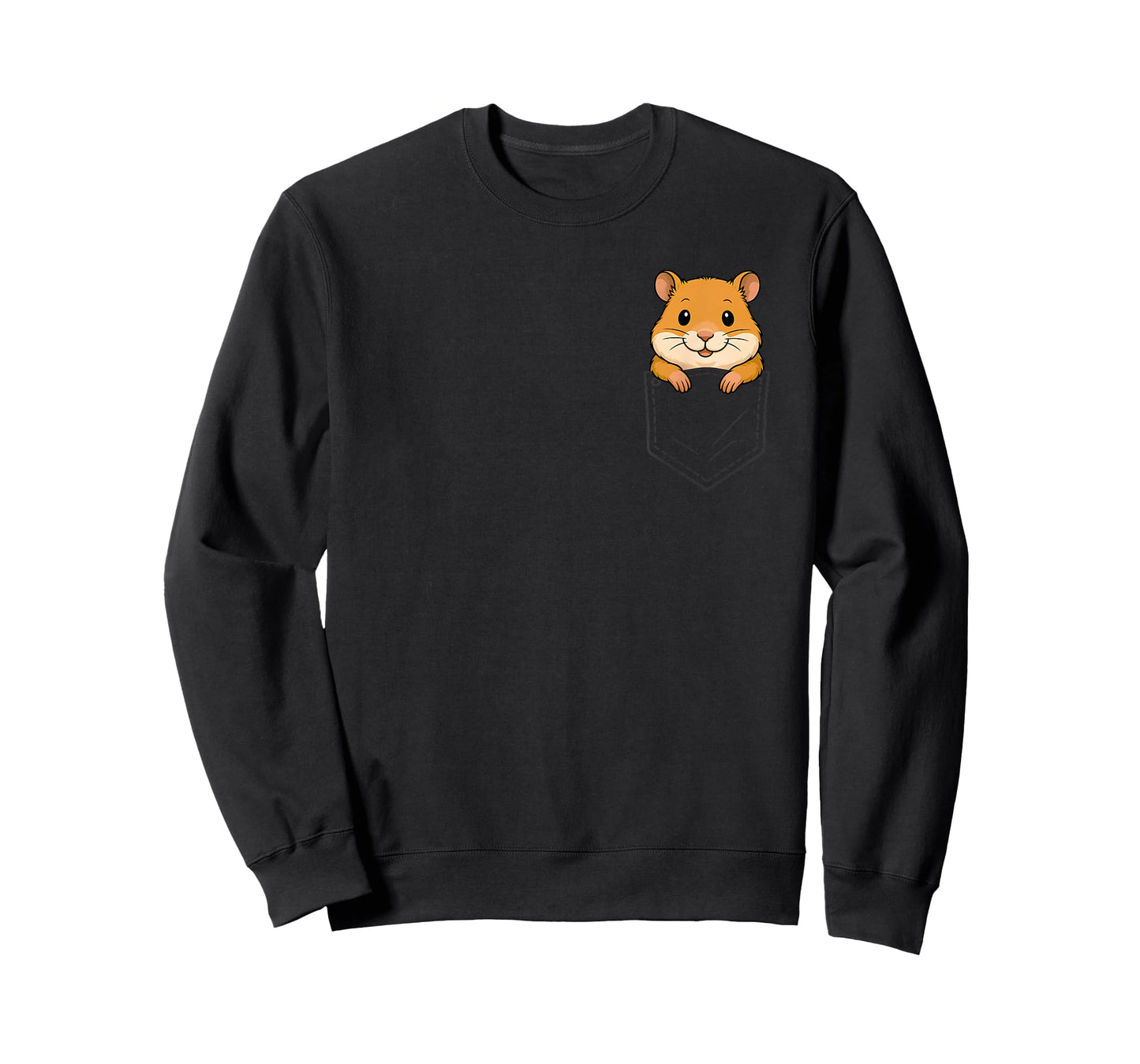 Funny Hamster Peeking in Pocket Animal Lover Men Women Kids T-Shirt
