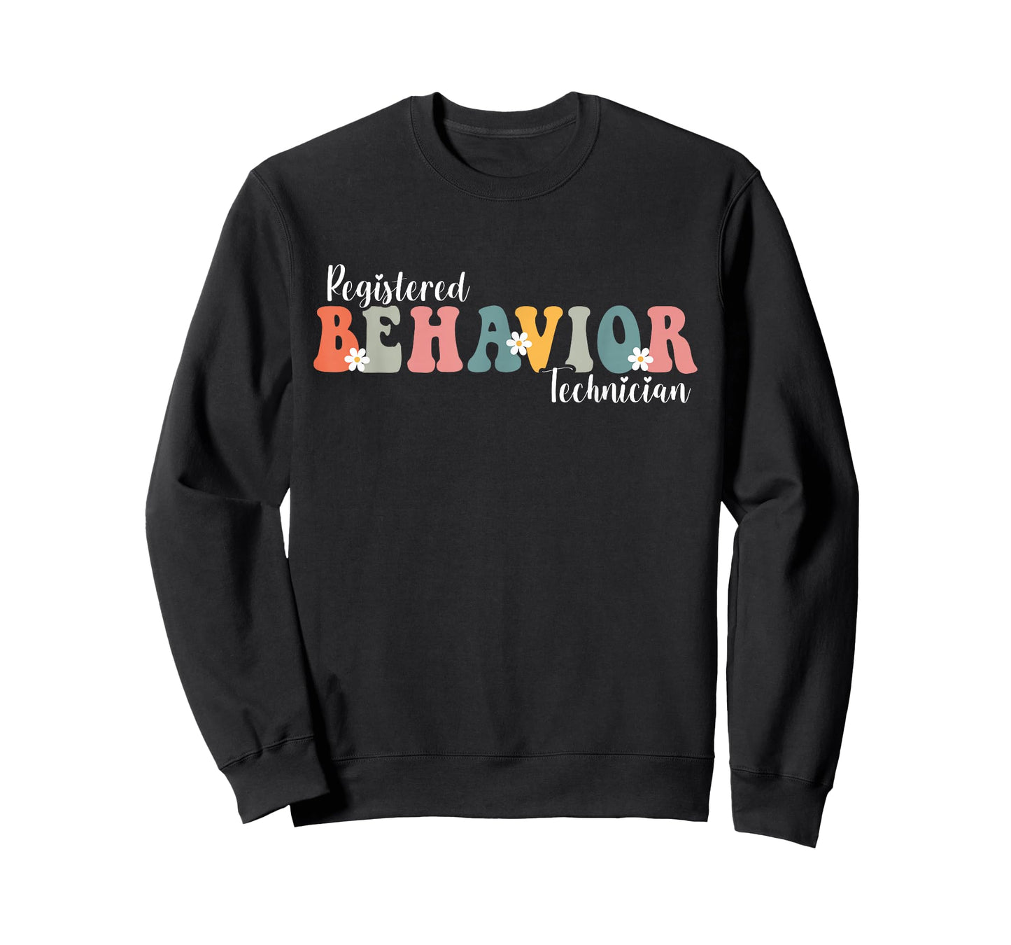 Registered Behavior Technician RBT ABA Therapist Cute Groovy T-Shirt