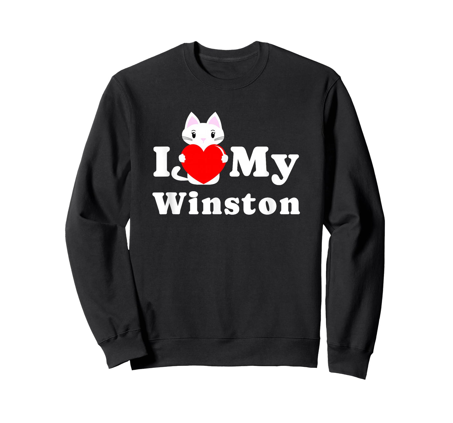 I Love My Winston Cat Owner Pet Kitten Lover T-Shirt