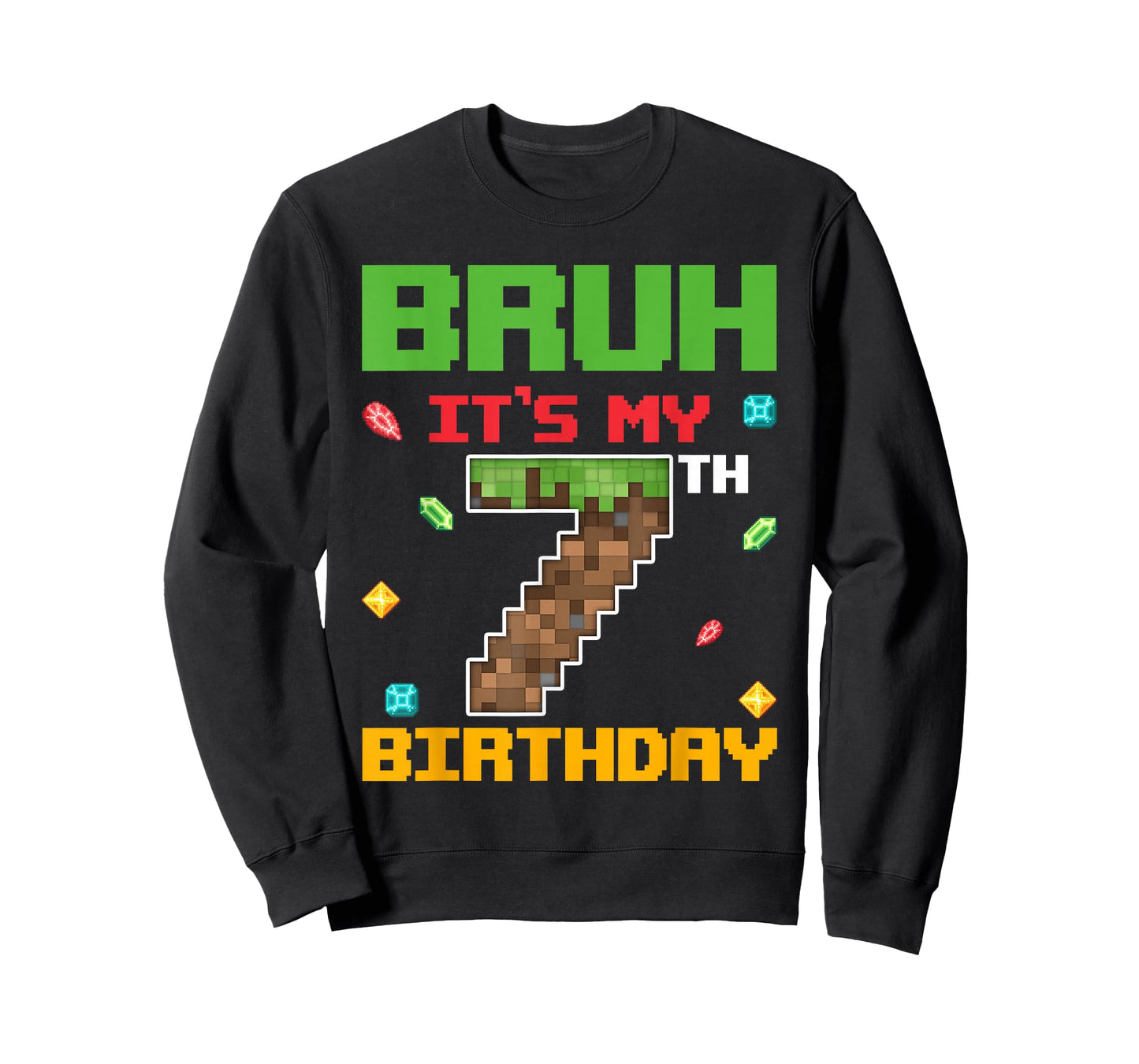 It's My 7th Birthday Boy 7 Years Old Pixel Gamer T-Shirt
