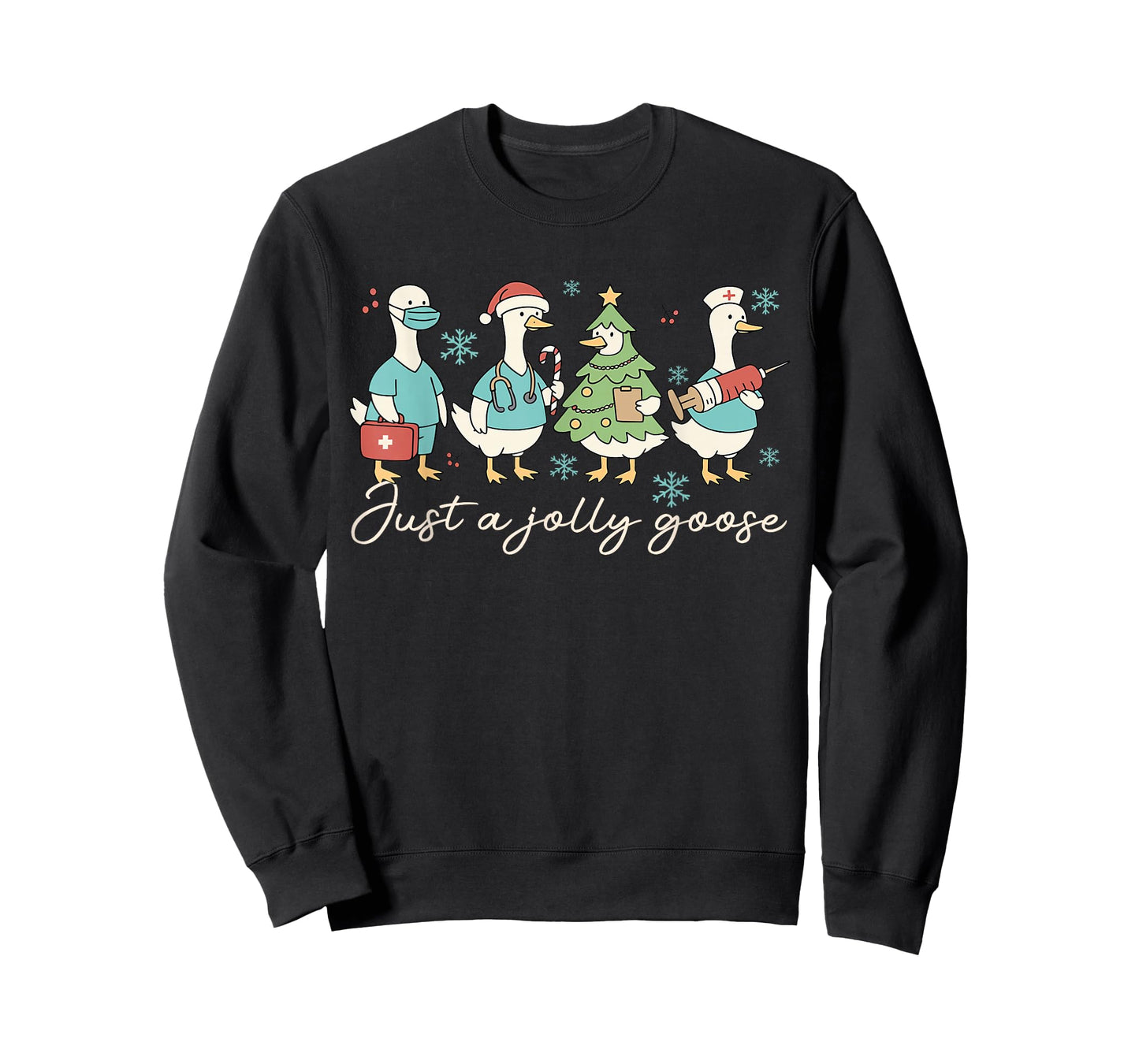 Just a Jolly Goose Christmas Nurse Funny Nursing Holiday T-Shirt