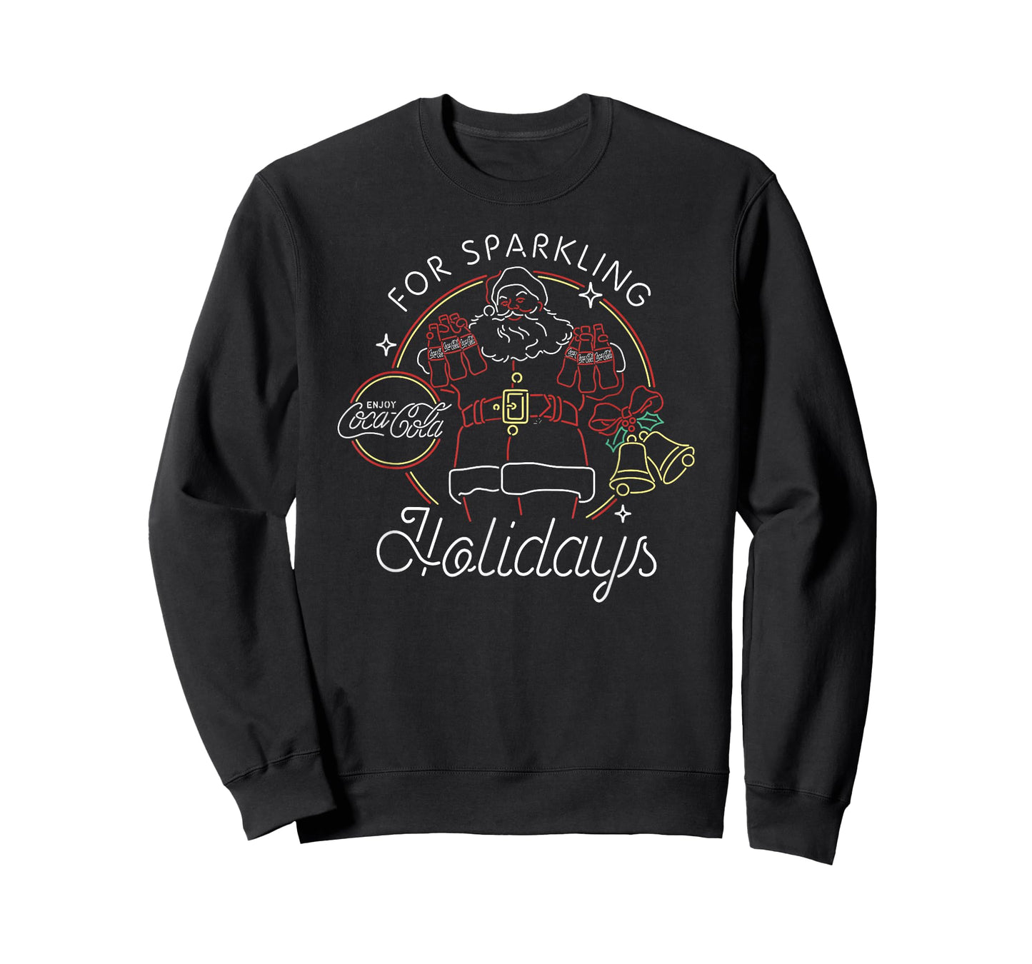 Coca-Cola Christmas For Sparkling Holidays Neon Sign Style T-Shirt