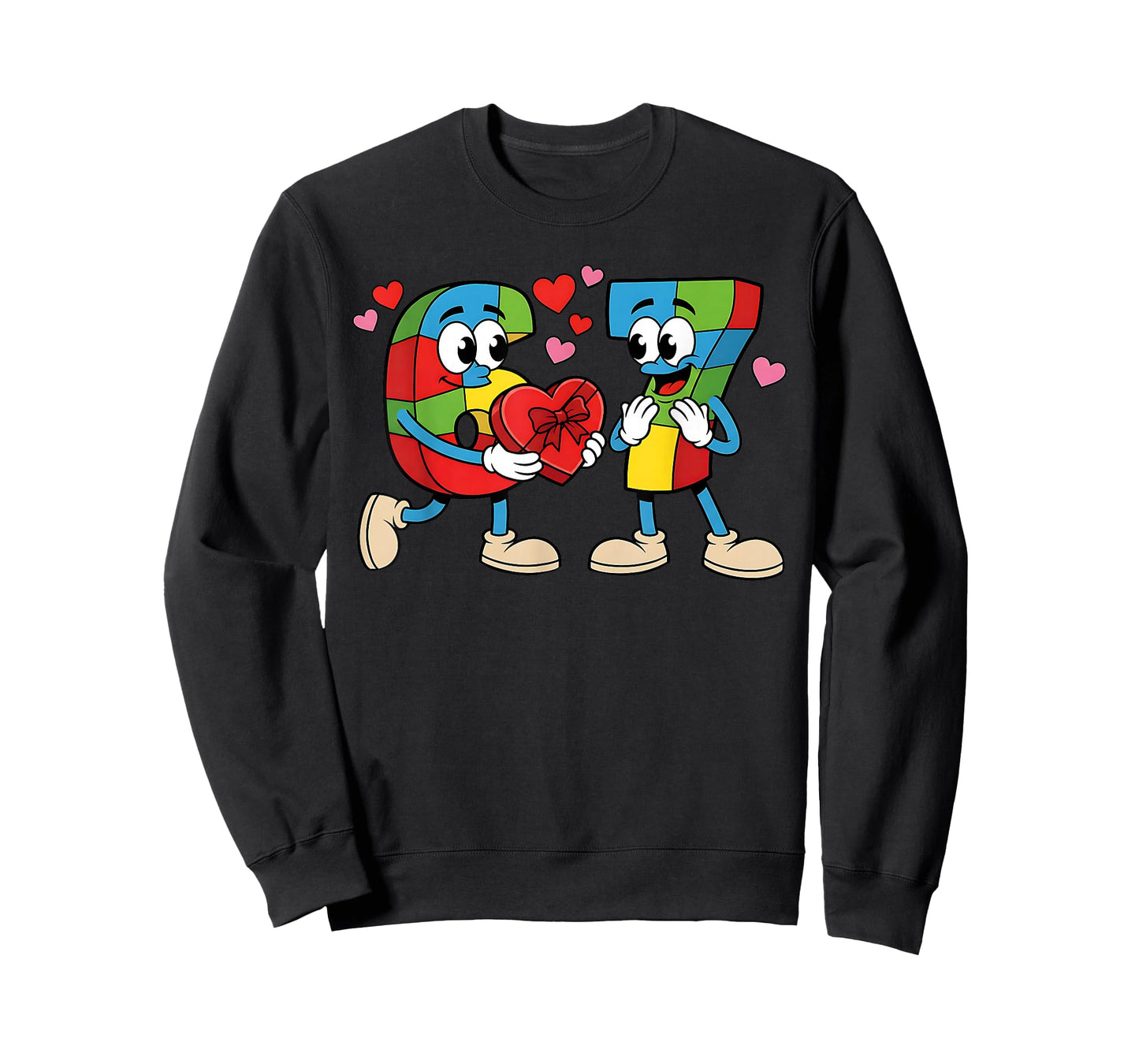 Funny 6 7 Valentines Gen Alpha Six Seven 67 Valentine’s Day T-Shirt