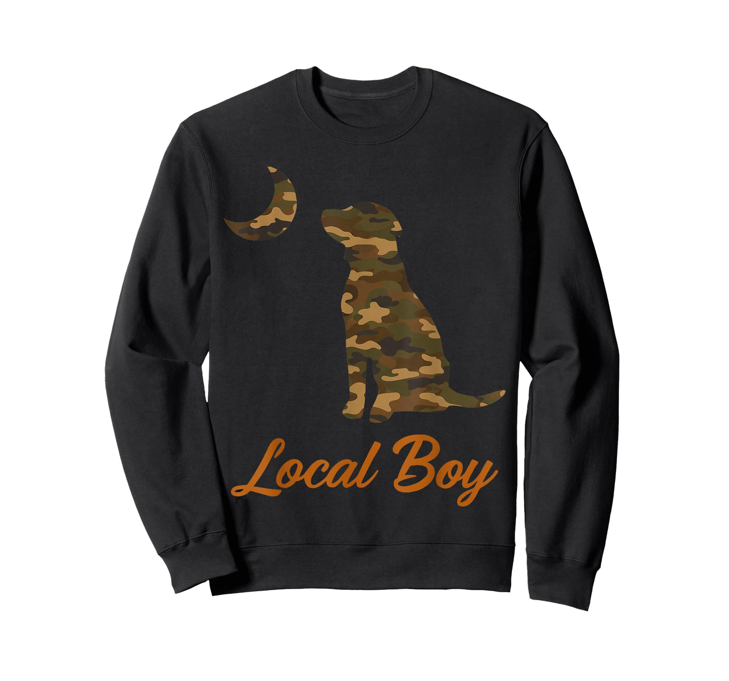 Black Lab Dog Local Southern Boy Camo Duck Hunting Youth Men T-Shirt