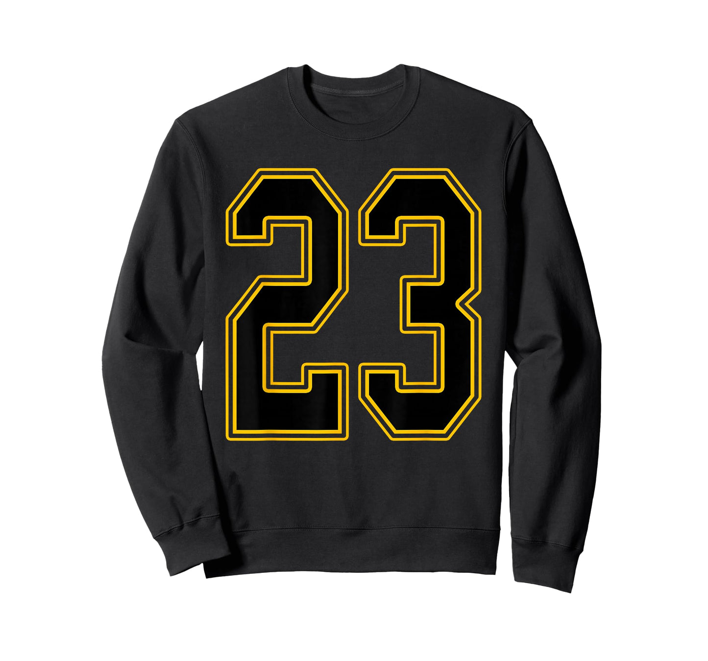 Black and Gold Number 23 Jersey Player Uniform #23 T-Shirt