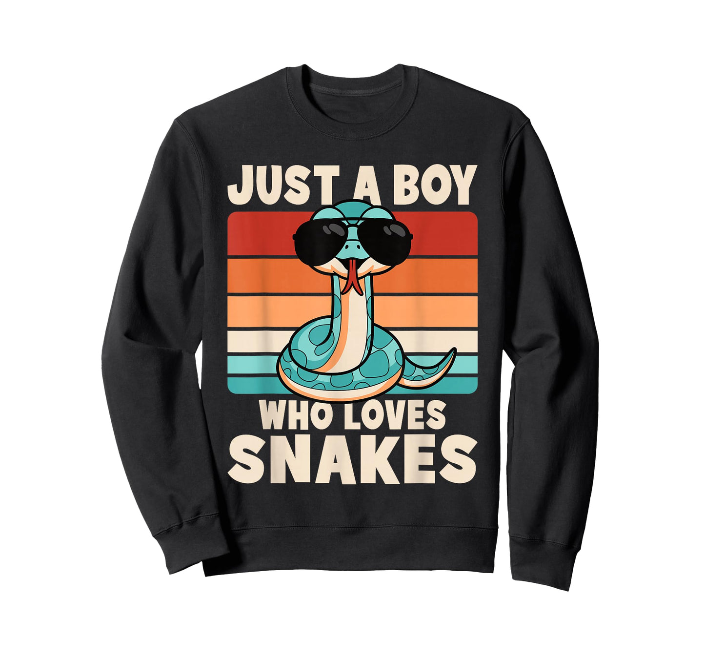 Just A Boy Who Loves Snakes Funny Snake Reptile Kids T-Shirt