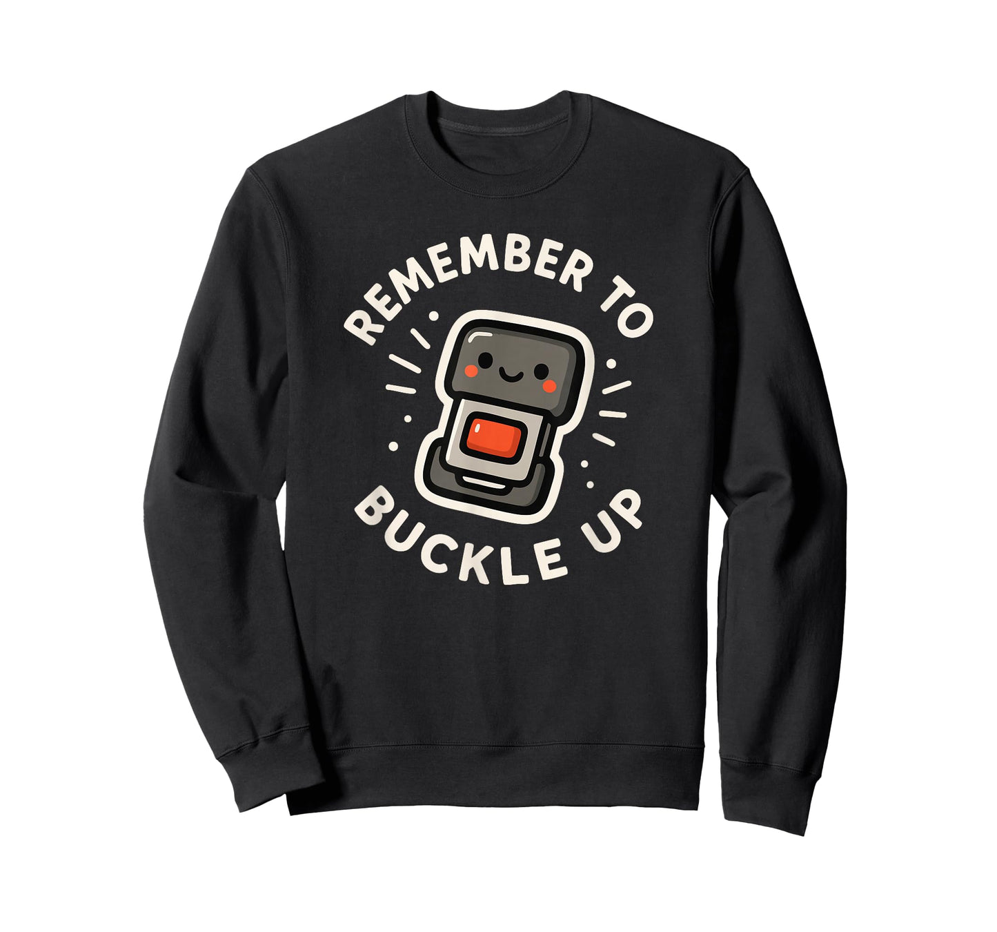 Remember to Buckle Up Cute Seat Belt Character T-Shirt