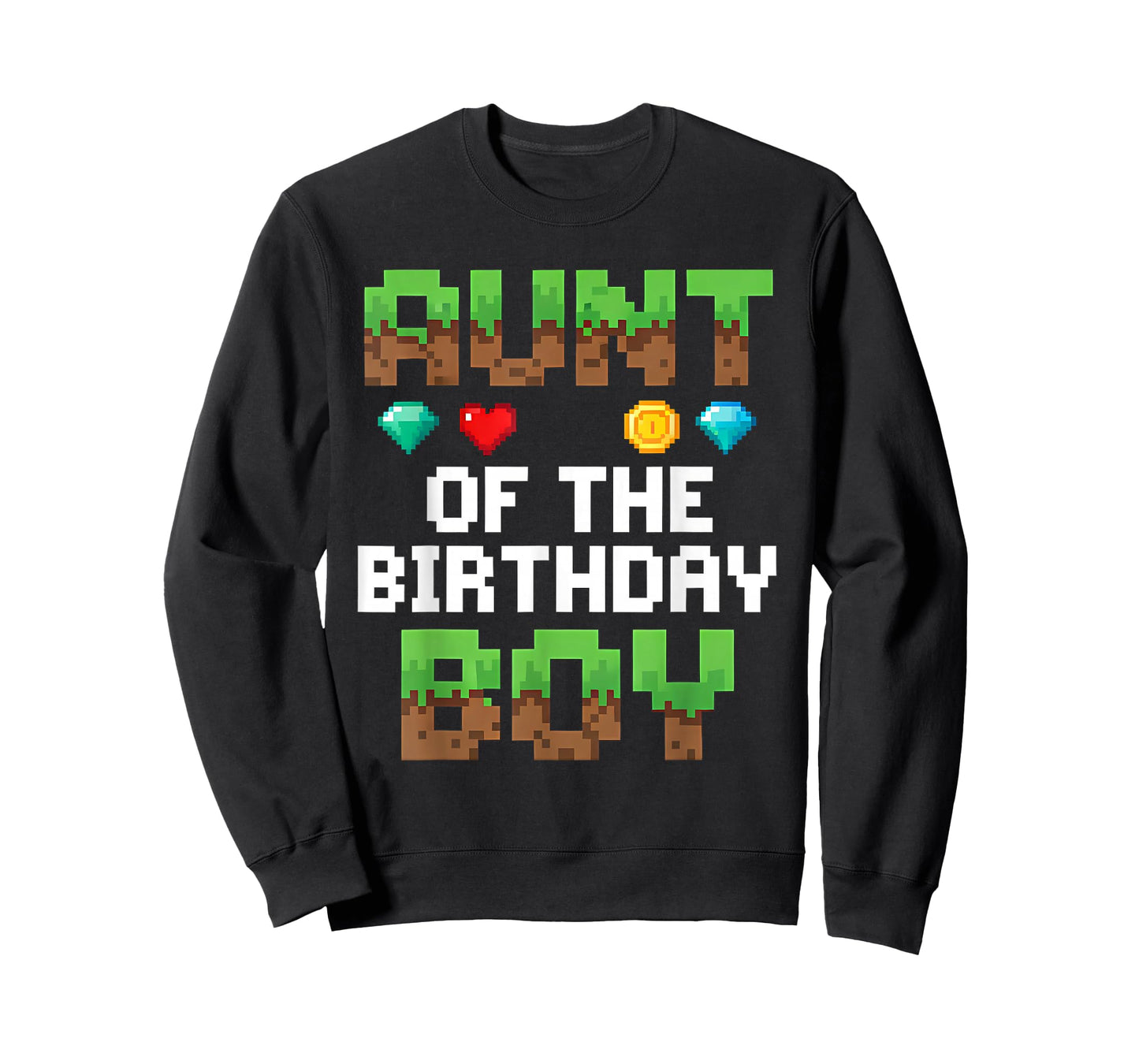 Aunt of The Birthday Boy Gamer Pixel Birthday Party Matching T-Shirt