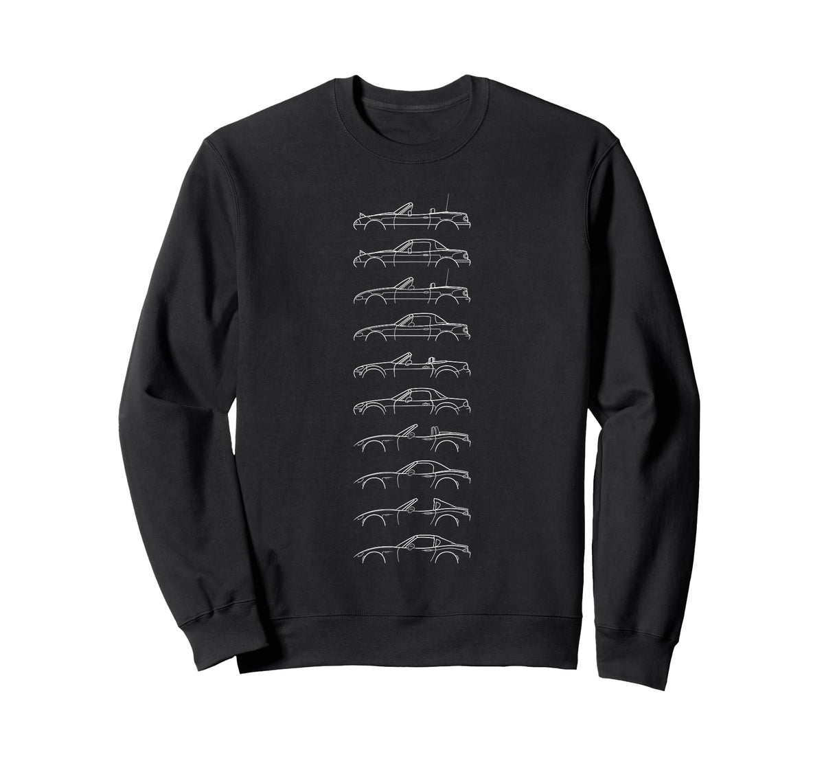Every Miata Ever! NA NB NC ND Convertible T-Shirt