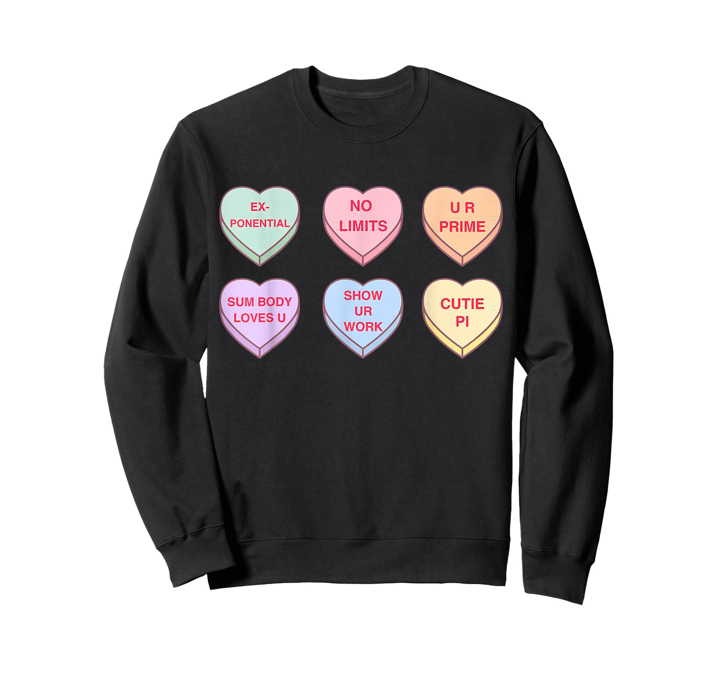 Valentine Day Math Teacher Conversation Hearts Mathematics T-Shirt